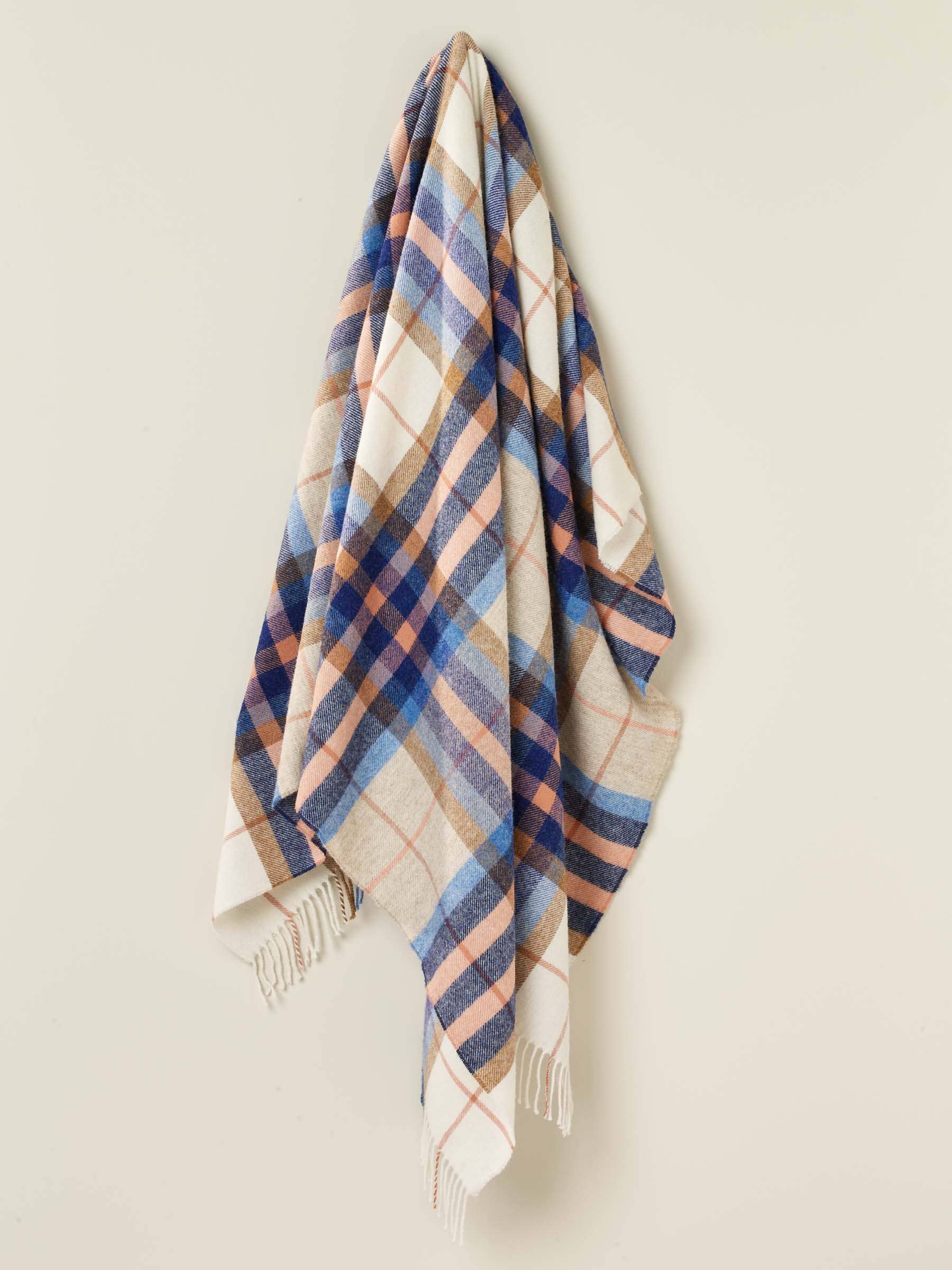 Falmouth Pure Wool Throw: Blue