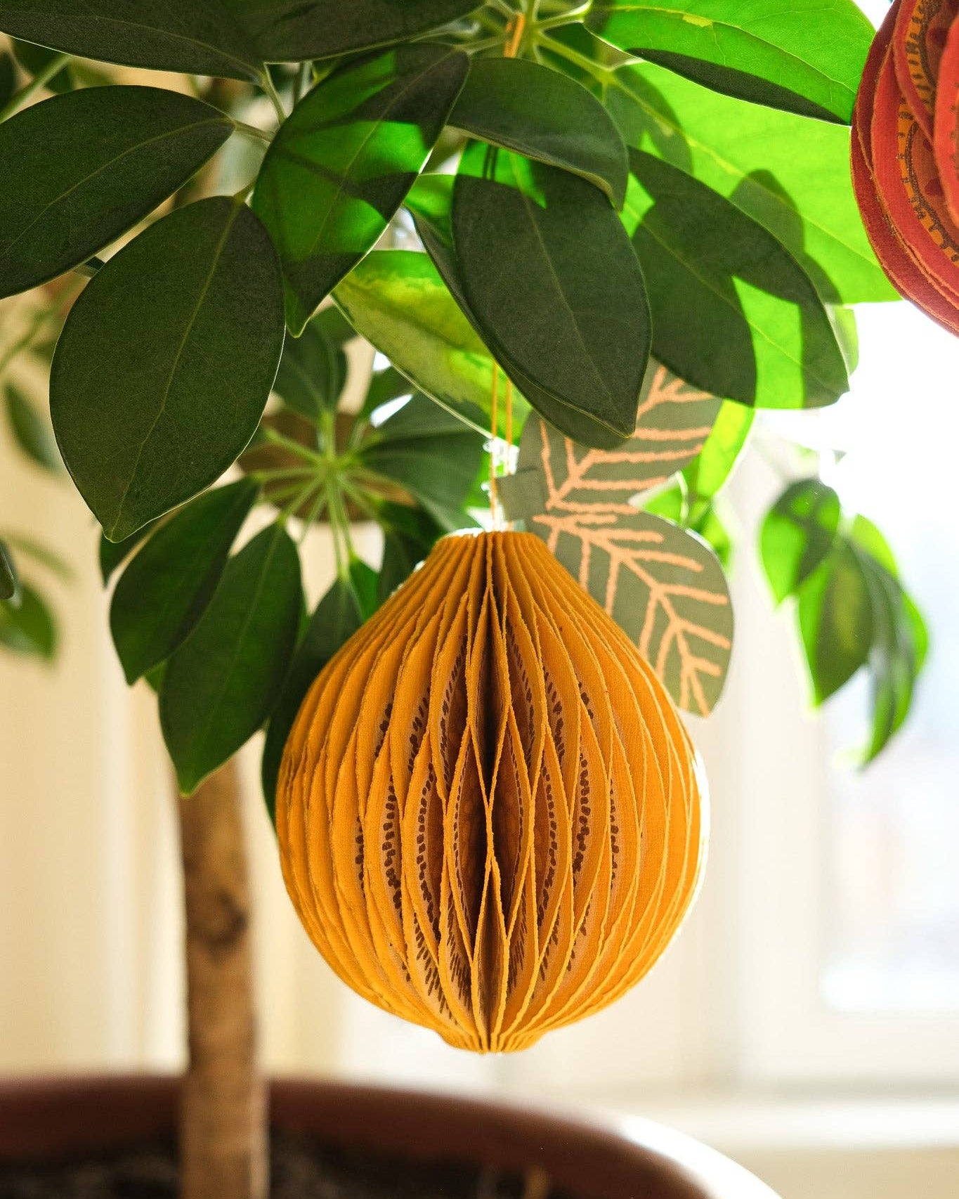 Lemon Honeycomb Paper Christmas Decoration