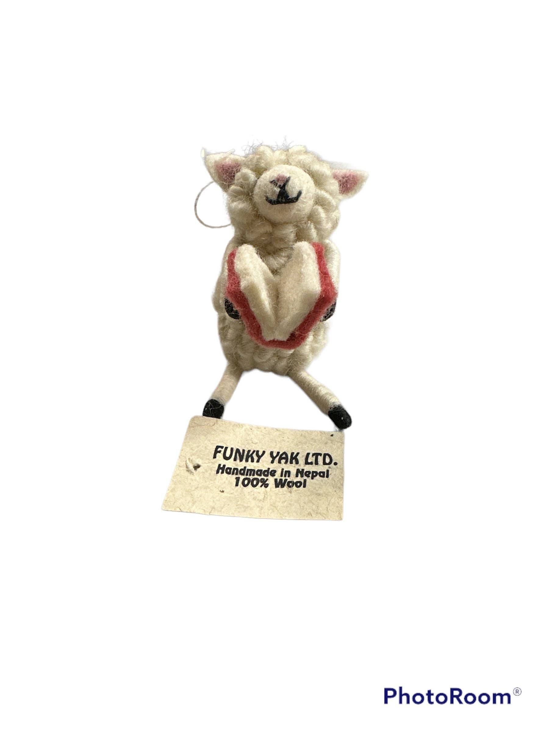 Felt Sheep Reading a Book Decoration Ornaments