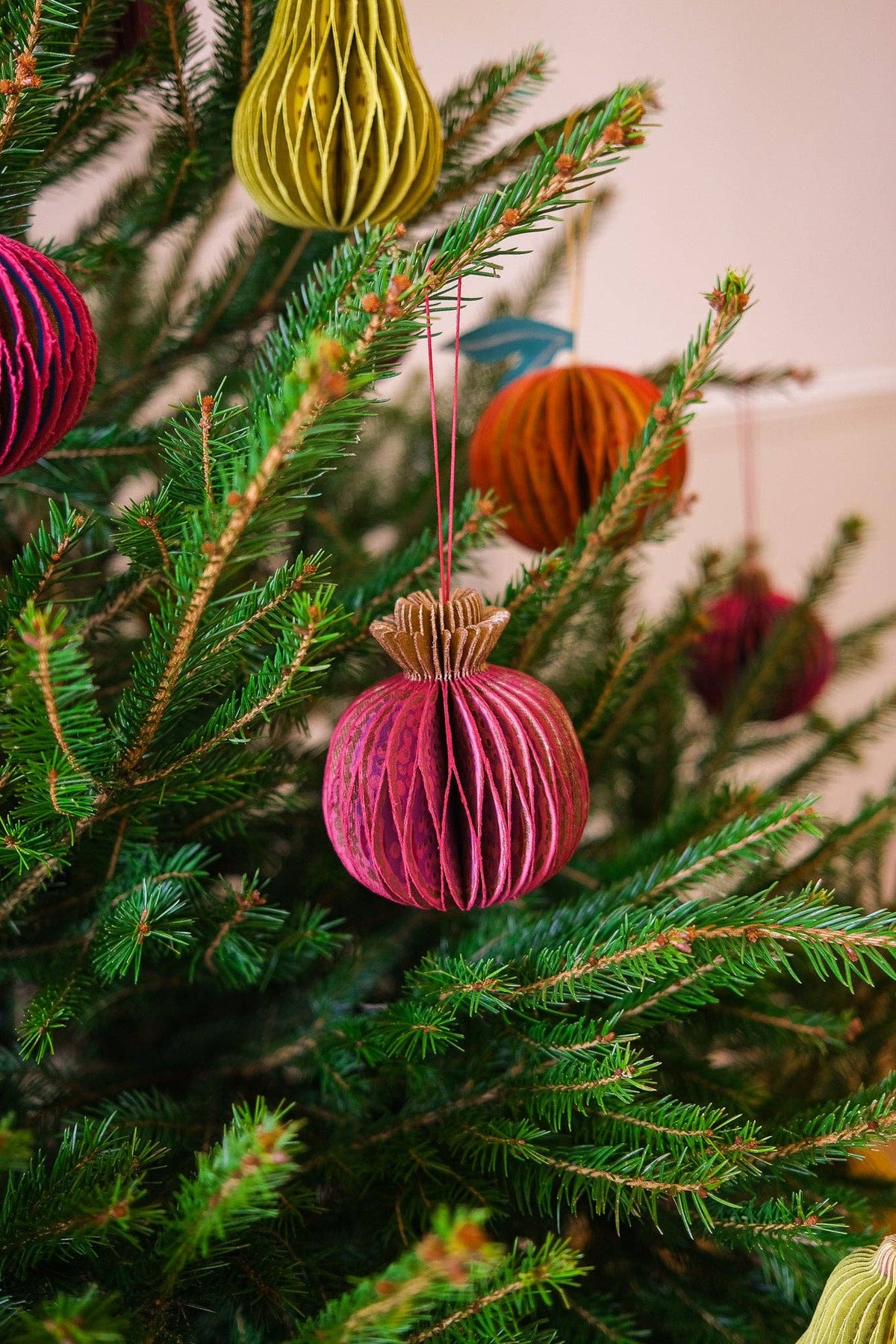 Pomegranate Honeycomb Paper Christmas Decoration