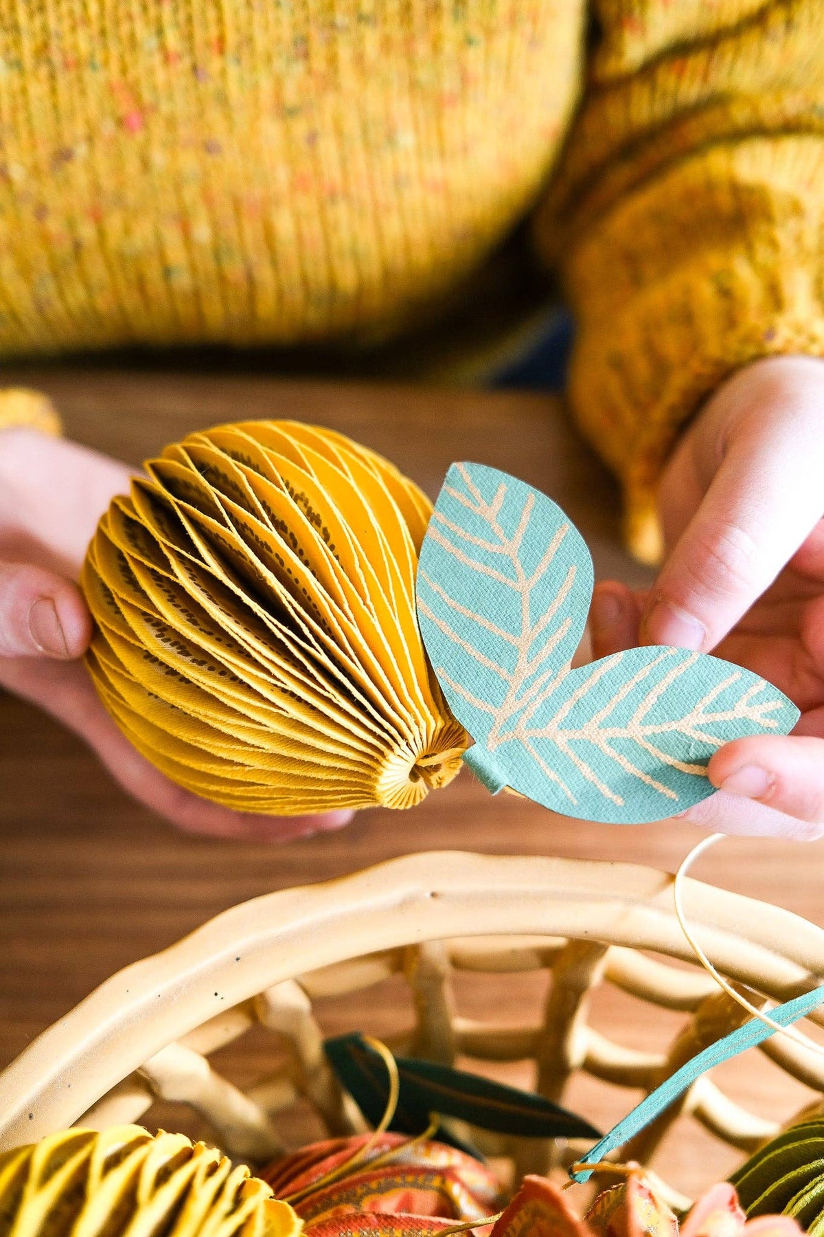 Lemon Honeycomb Paper Christmas Decoration