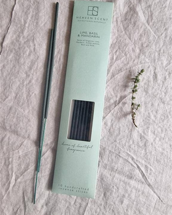 10 Lime, Basil & Mandarin Incense Sticks