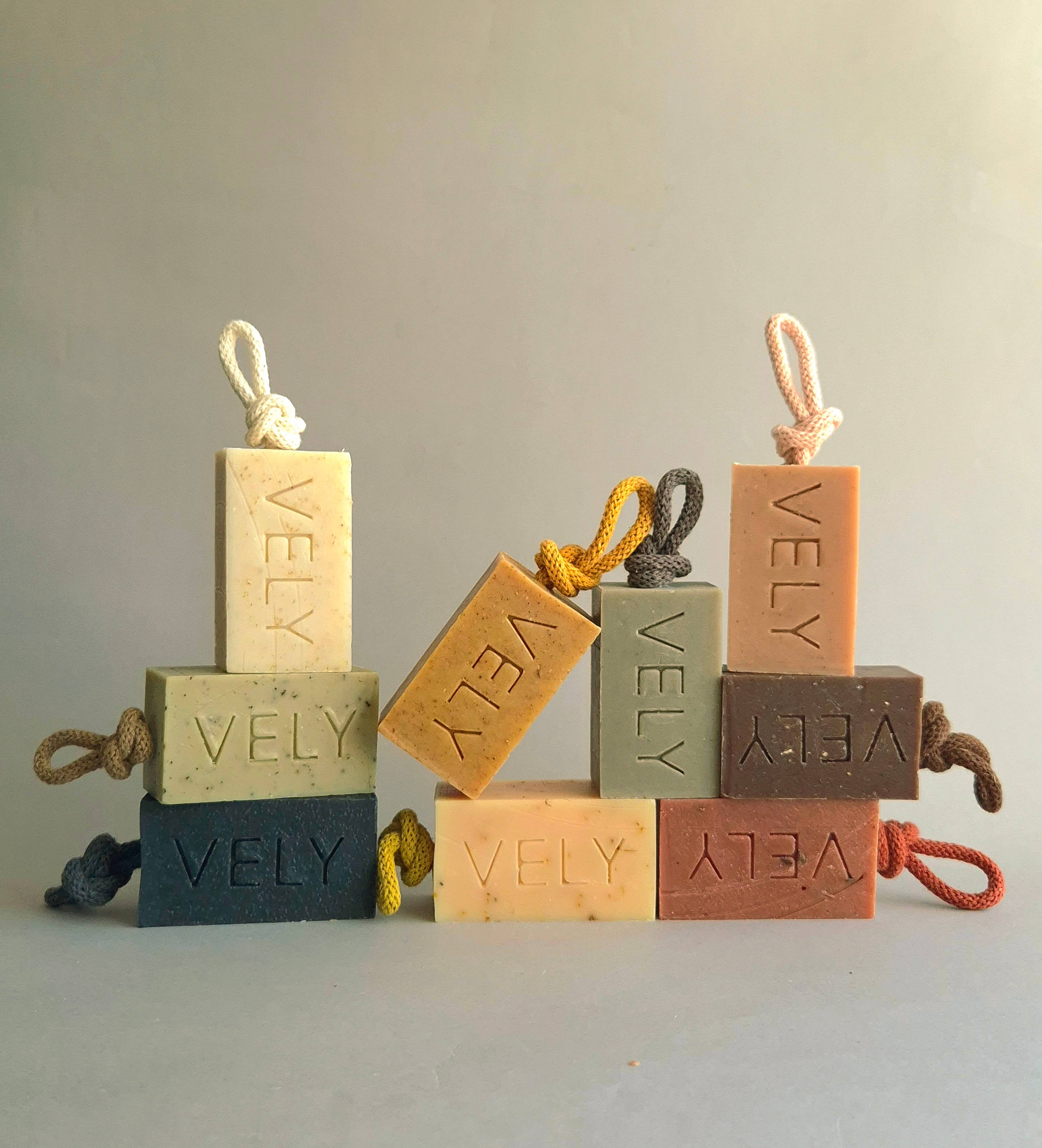Natural Peppermint and Eucalyptus Soap on a Rope Early Morning