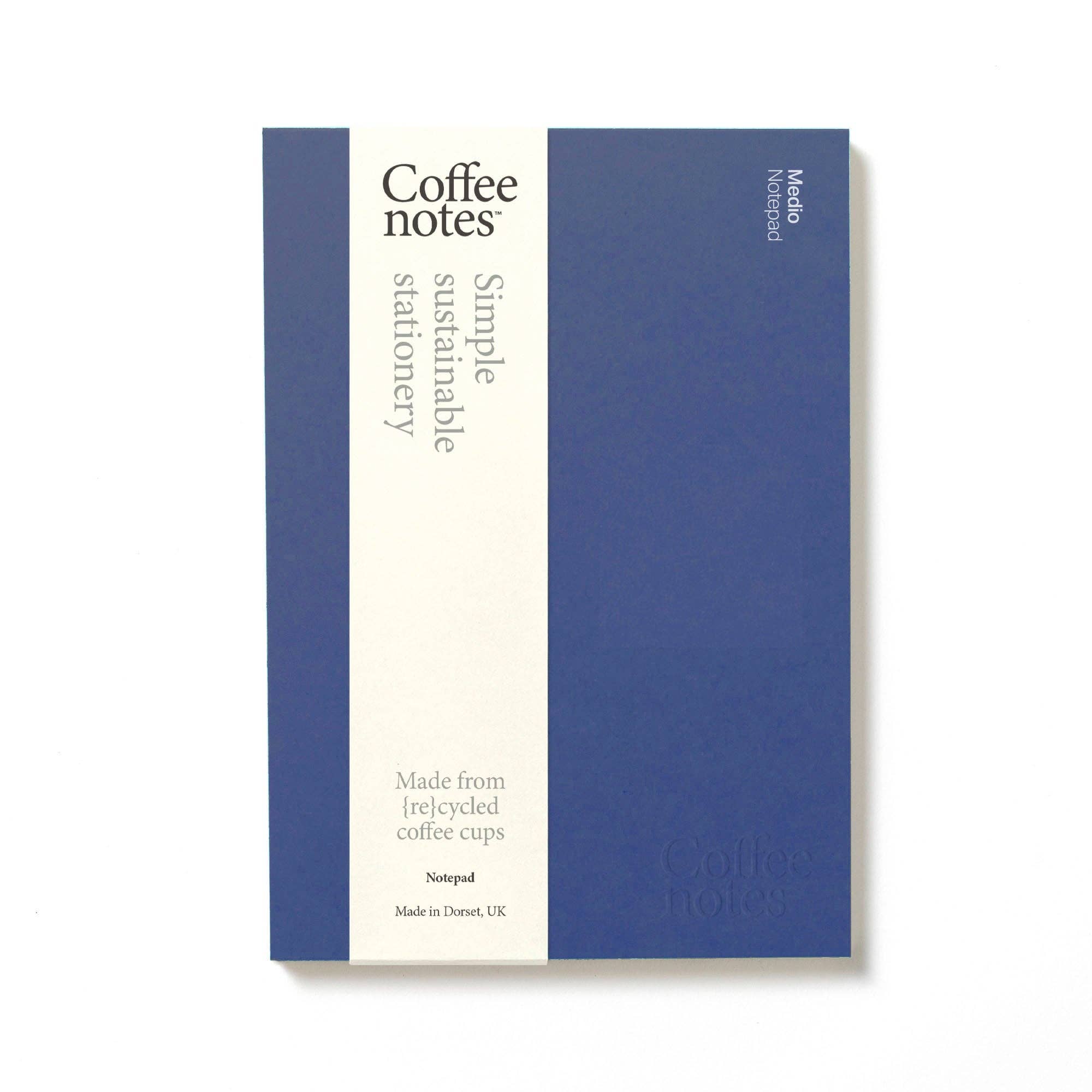 Cobalt Blue Organiser Pad - Recycled Coffee Cups