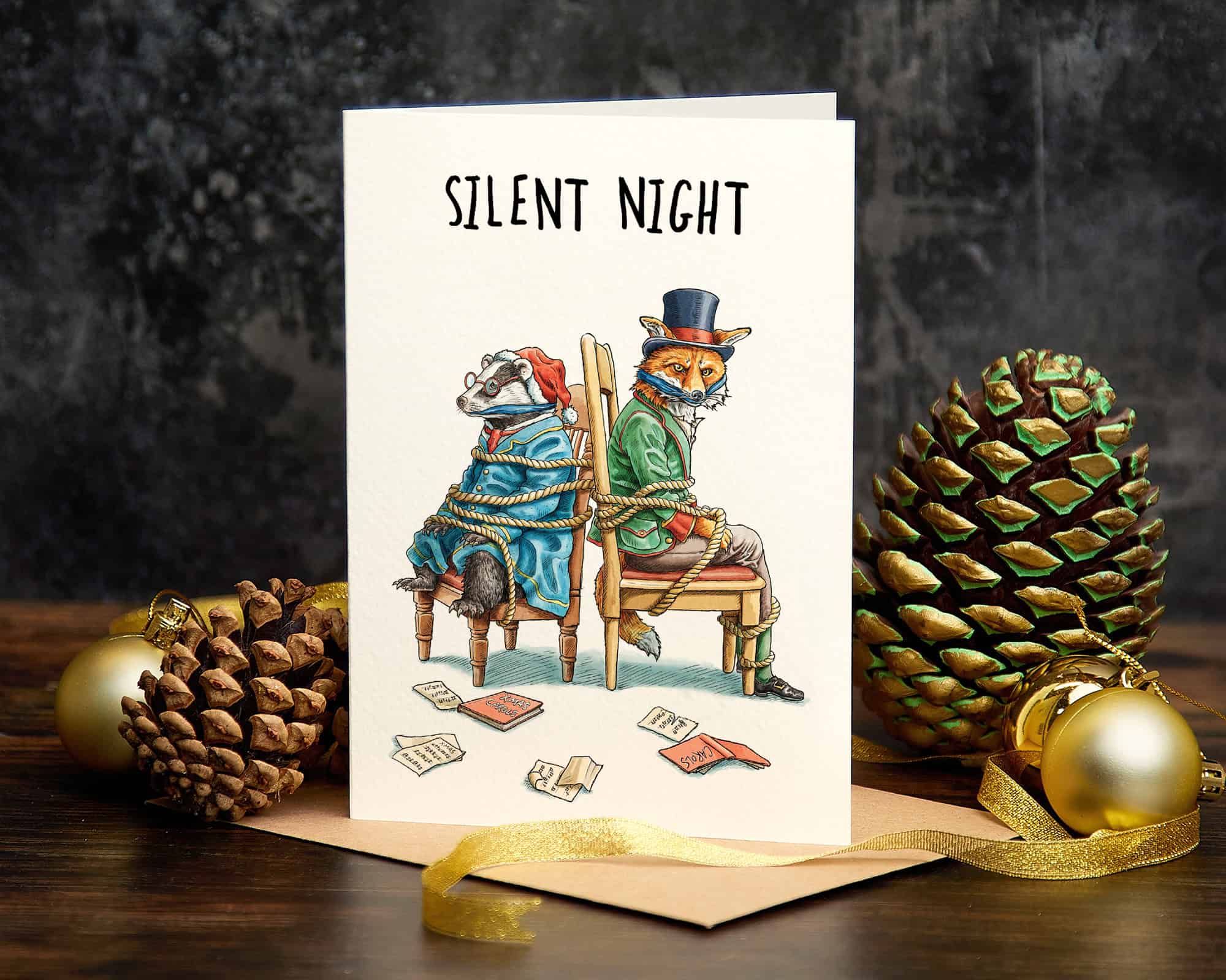 Silent Night Funny Christmas Card