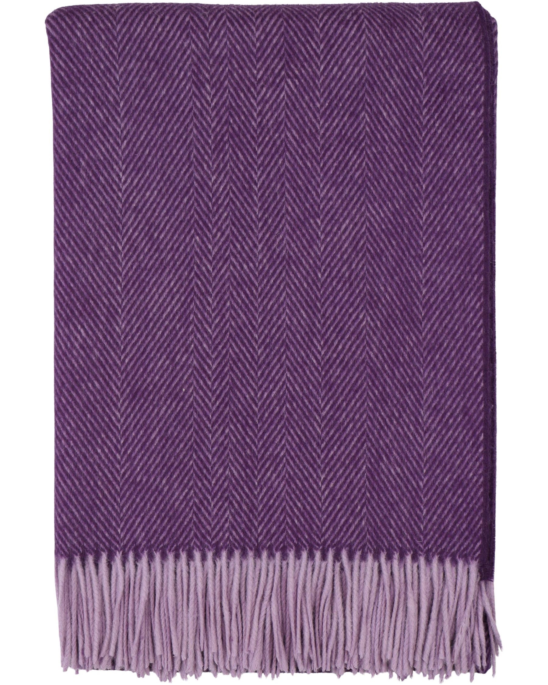 Variegated Herringbone Merino Wool Throw in Purple by Bronte by Moon