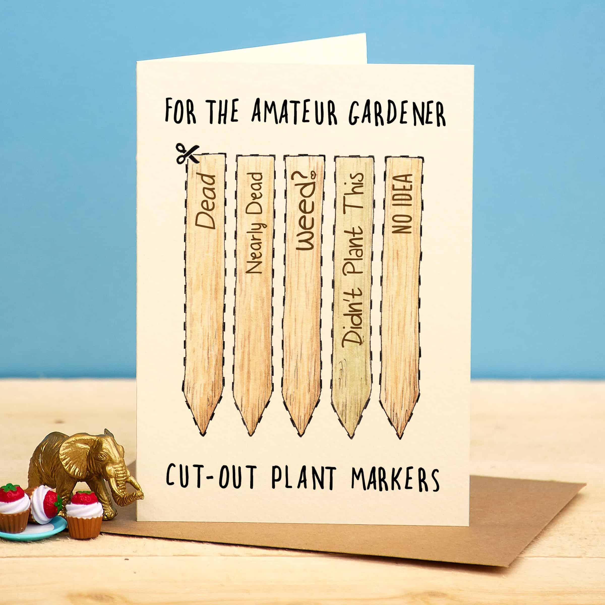 Amateur Gardener Funny Greetings Card