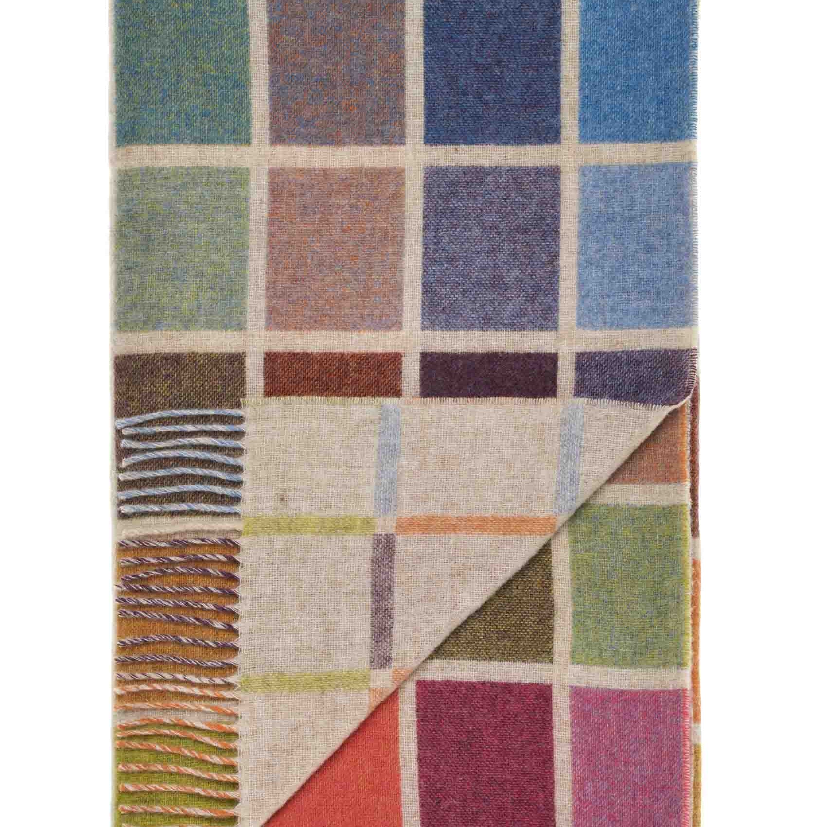 Multi Block Merino Wool Throw in Multi by Bronte Moon