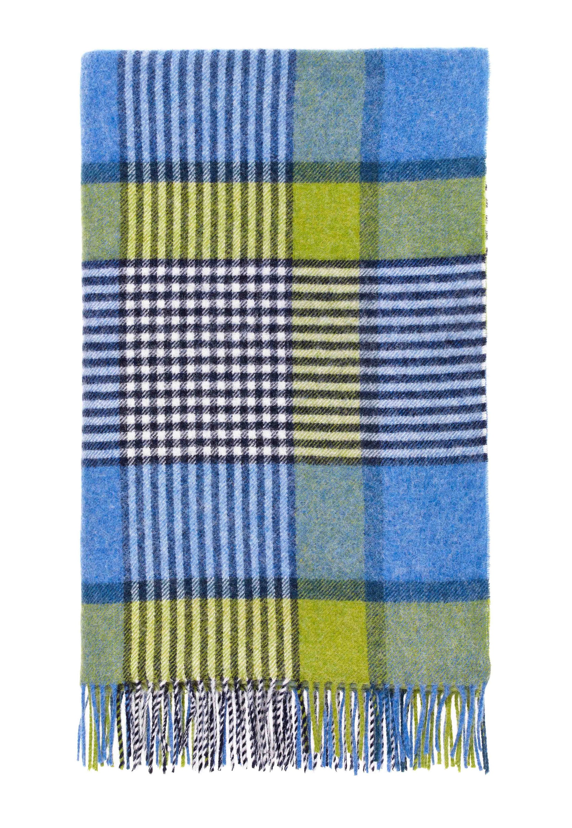 Thorpeness Wool Throw  in Sea by Bronte   Moon