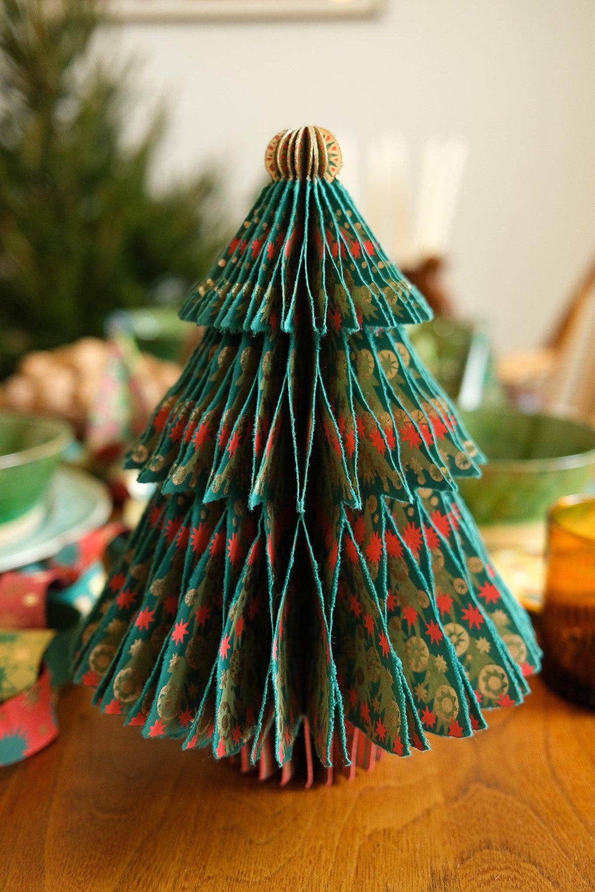 Fir Tree Honeycomb Paper Christmas Tree Decoration