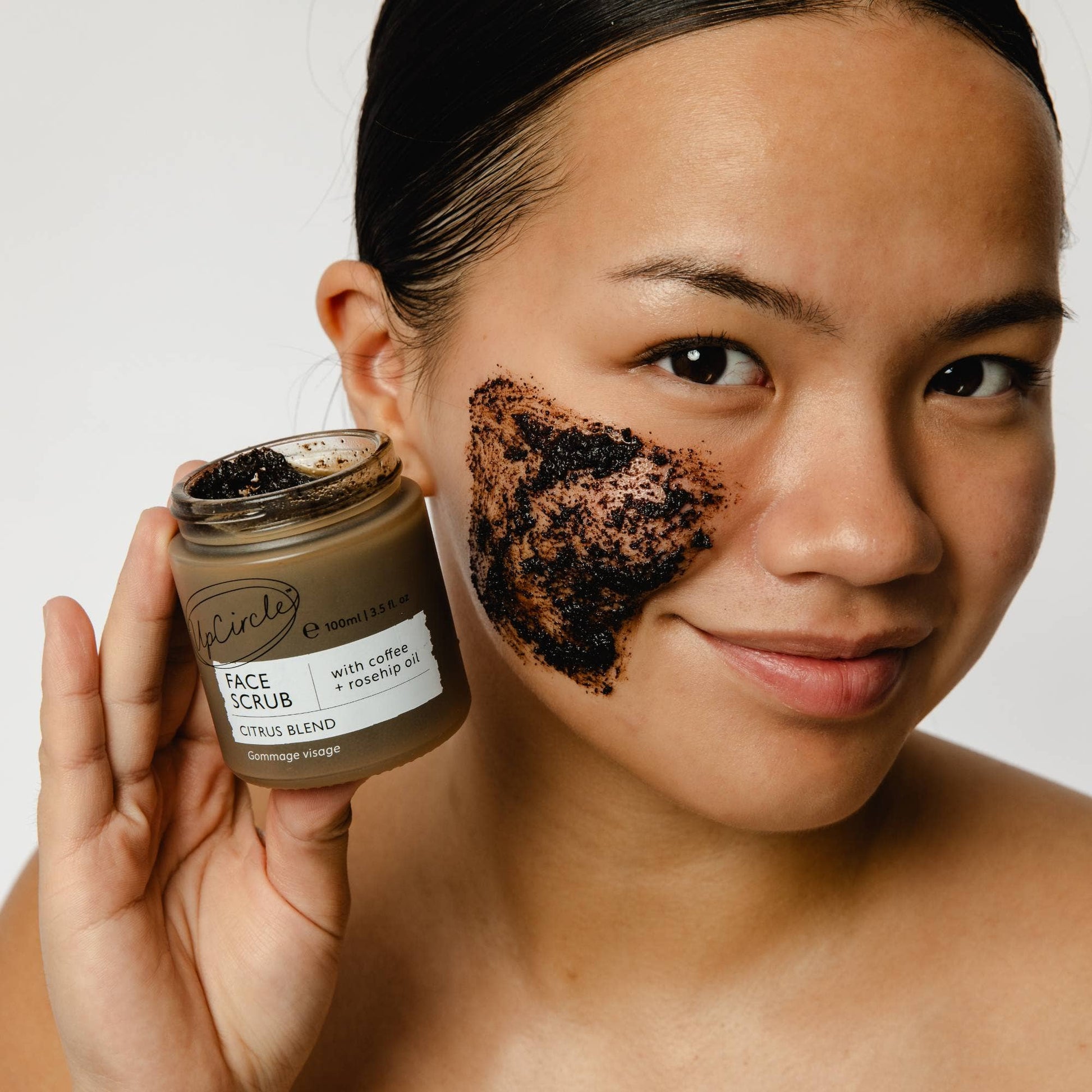 Coffee and Rosehip Face Scrub for Dry Skin by UpCircle Beauty