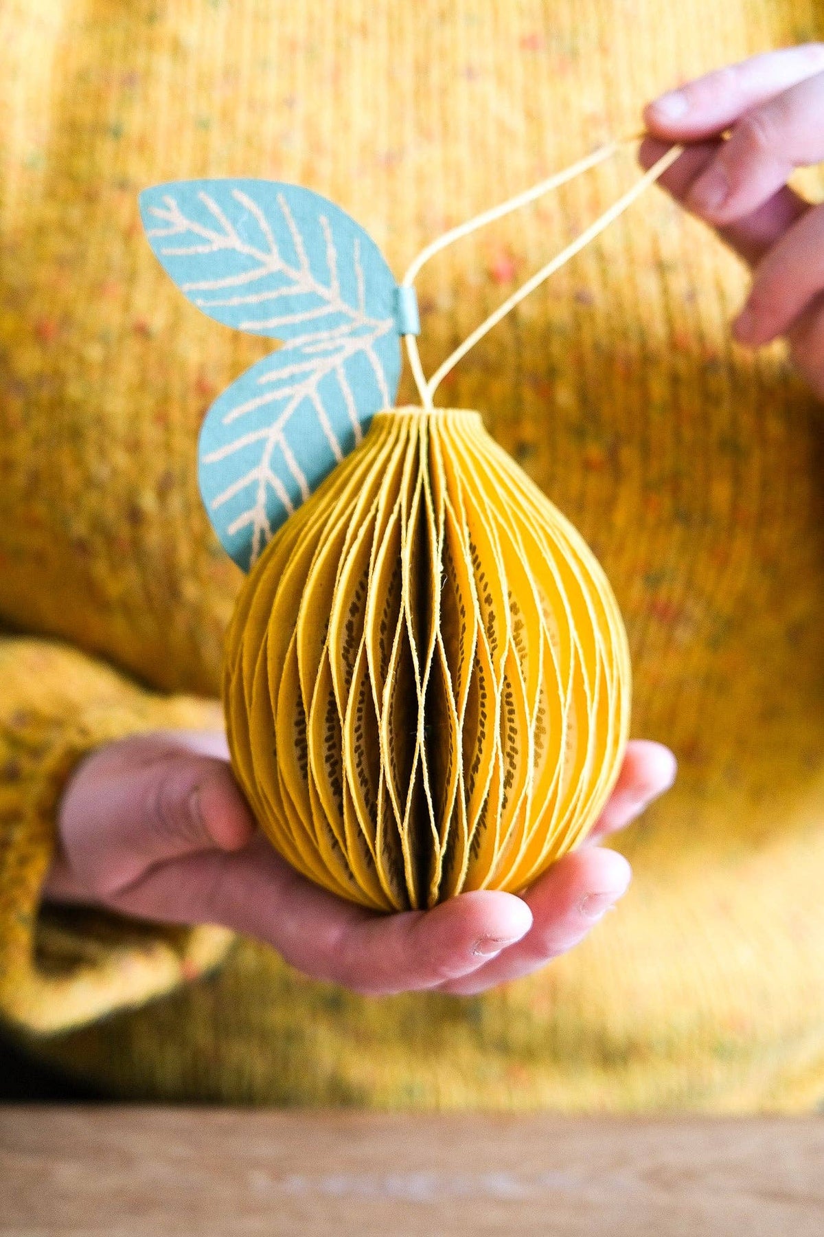 Lemon Honeycomb Paper Christmas Decoration