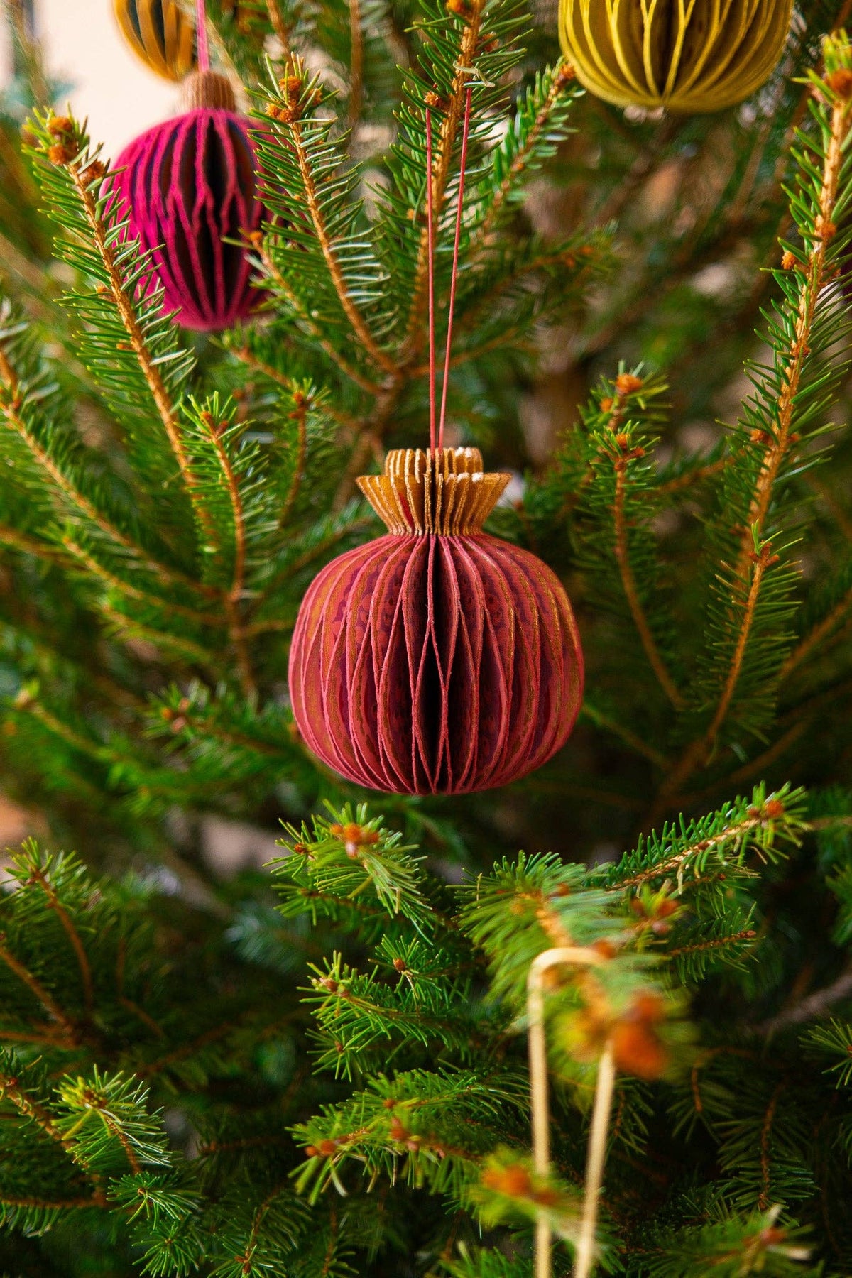 Pomegranate Honeycomb Paper Christmas Decoration