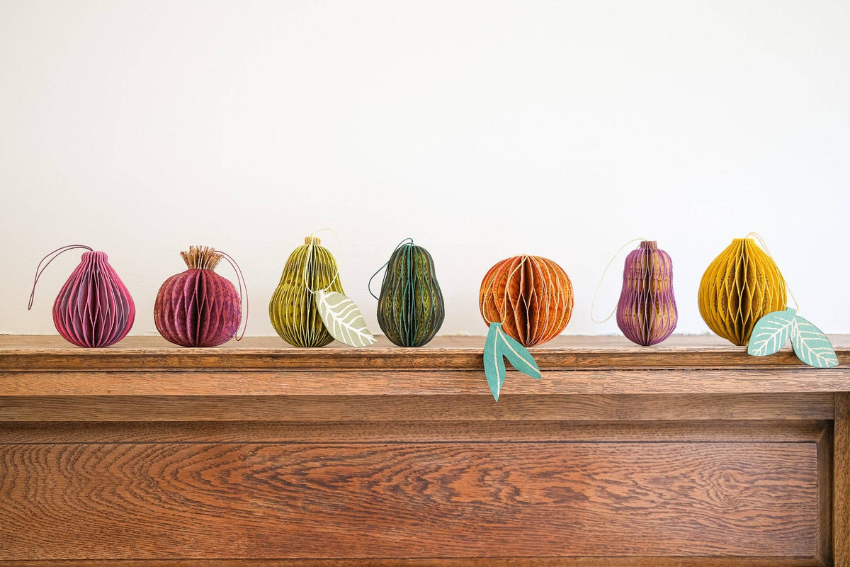 Pomegranate Honeycomb Paper Christmas Decoration
