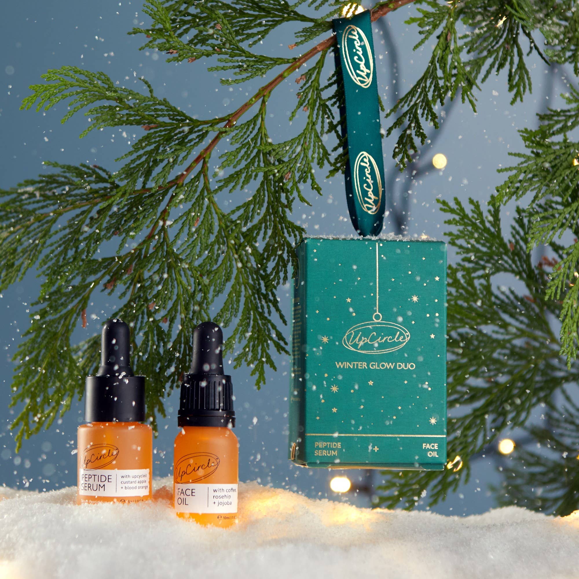 'Winter Glow' Vegan Natural Christmas Bauble Gift Set 6 Pack: Winter Glow Duo Bauble - £54.97+VAT for Case of 6