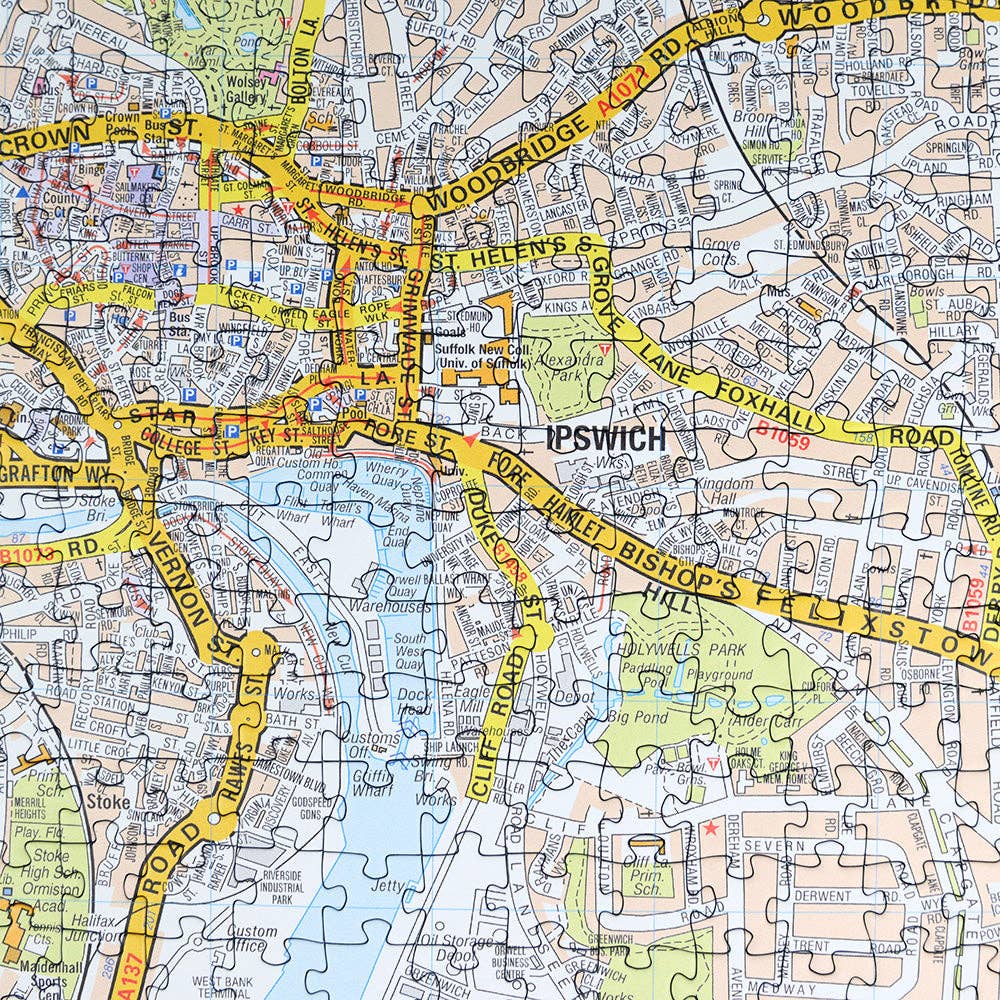 A-Z Map of Ipswich 1000 Piece Jigsaw Puzzle