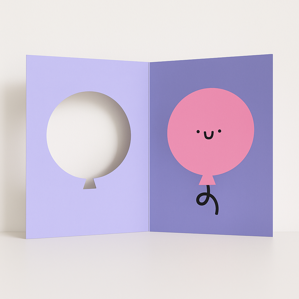 Birthday Balloon Die Cut Card