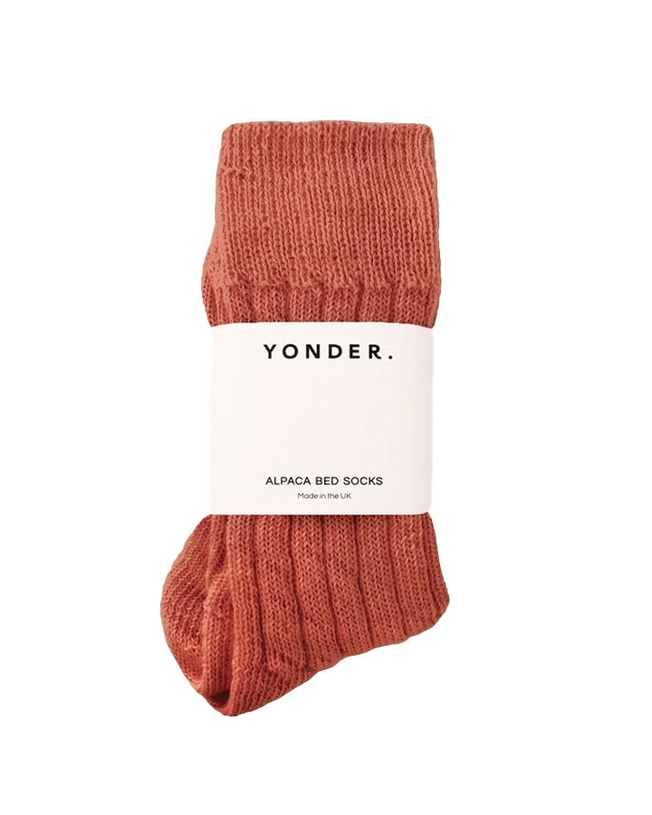 Rust Alpaca Bed Socks
