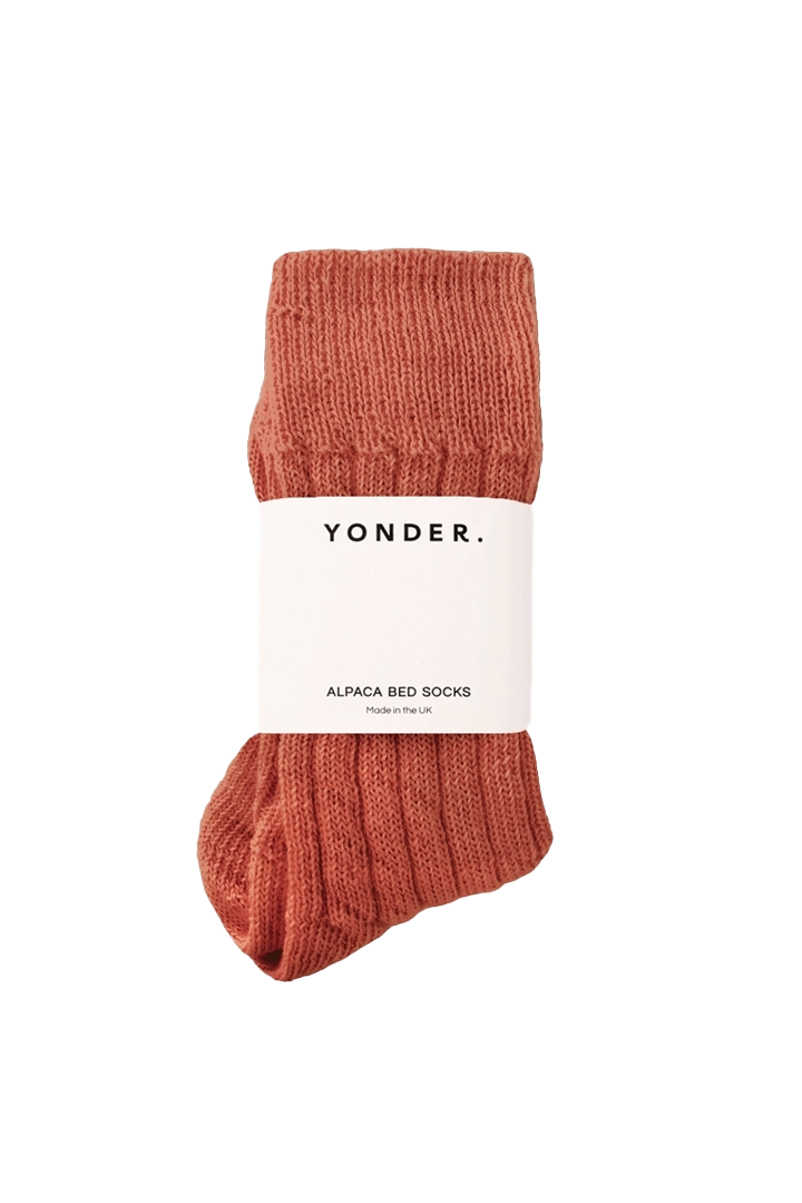 Rust Alpaca Bed Socks