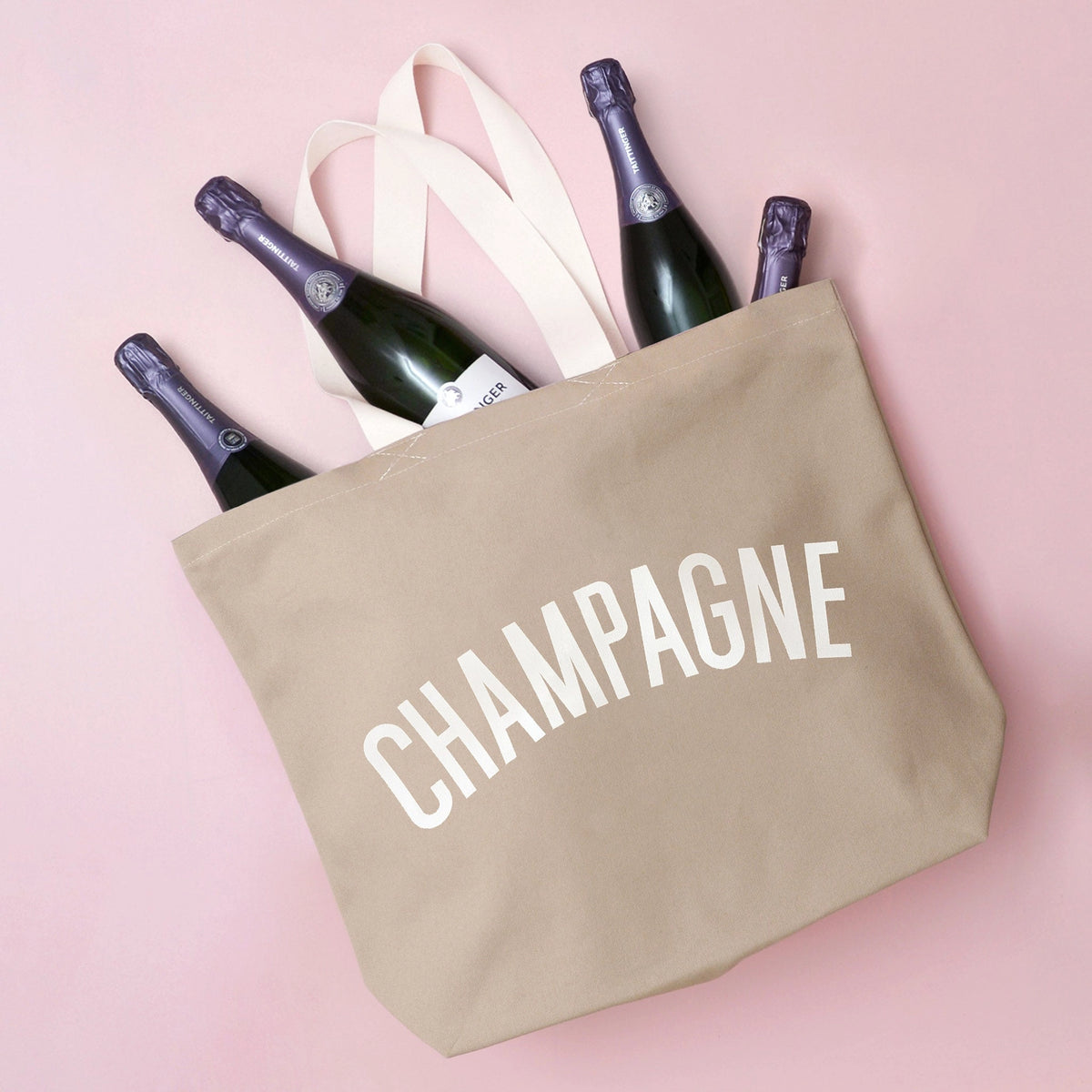 Champagne Stone Canvas Tote Bag