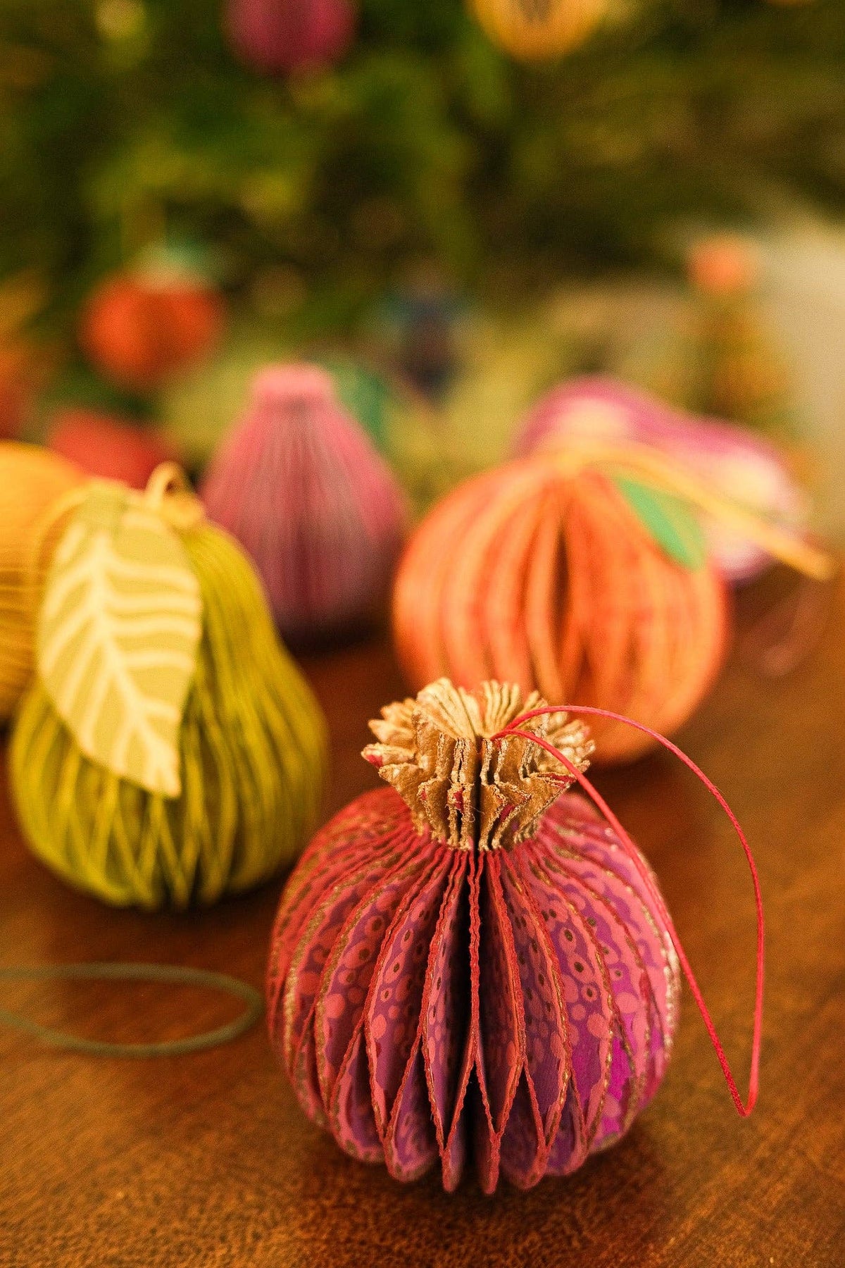 Pomegranate Honeycomb Paper Christmas Decoration