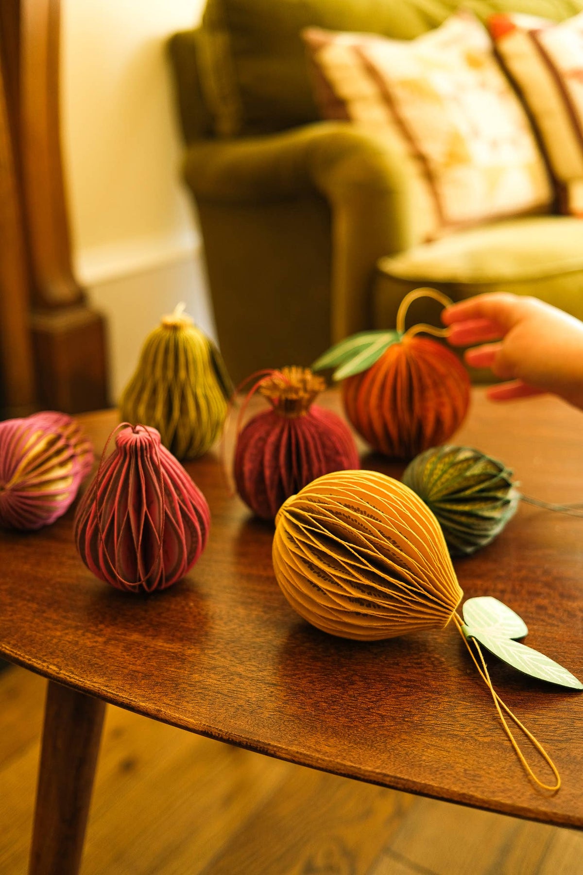 Lemon Honeycomb Paper Christmas Decoration