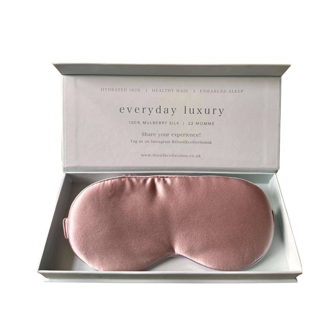 Black Eclipse Mulberry Silk Eye Mask 100% Silk in Gift Box