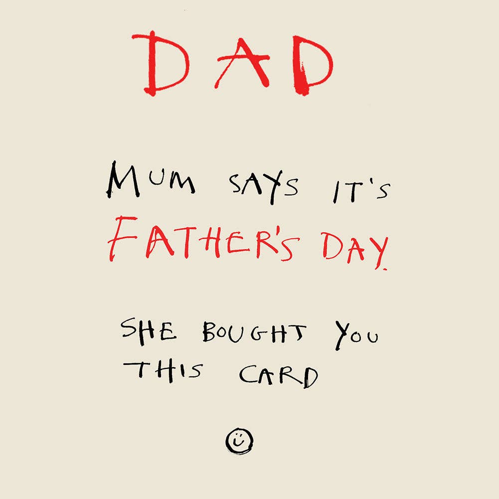 'Father's Day Scrawl' Greetings Card ,