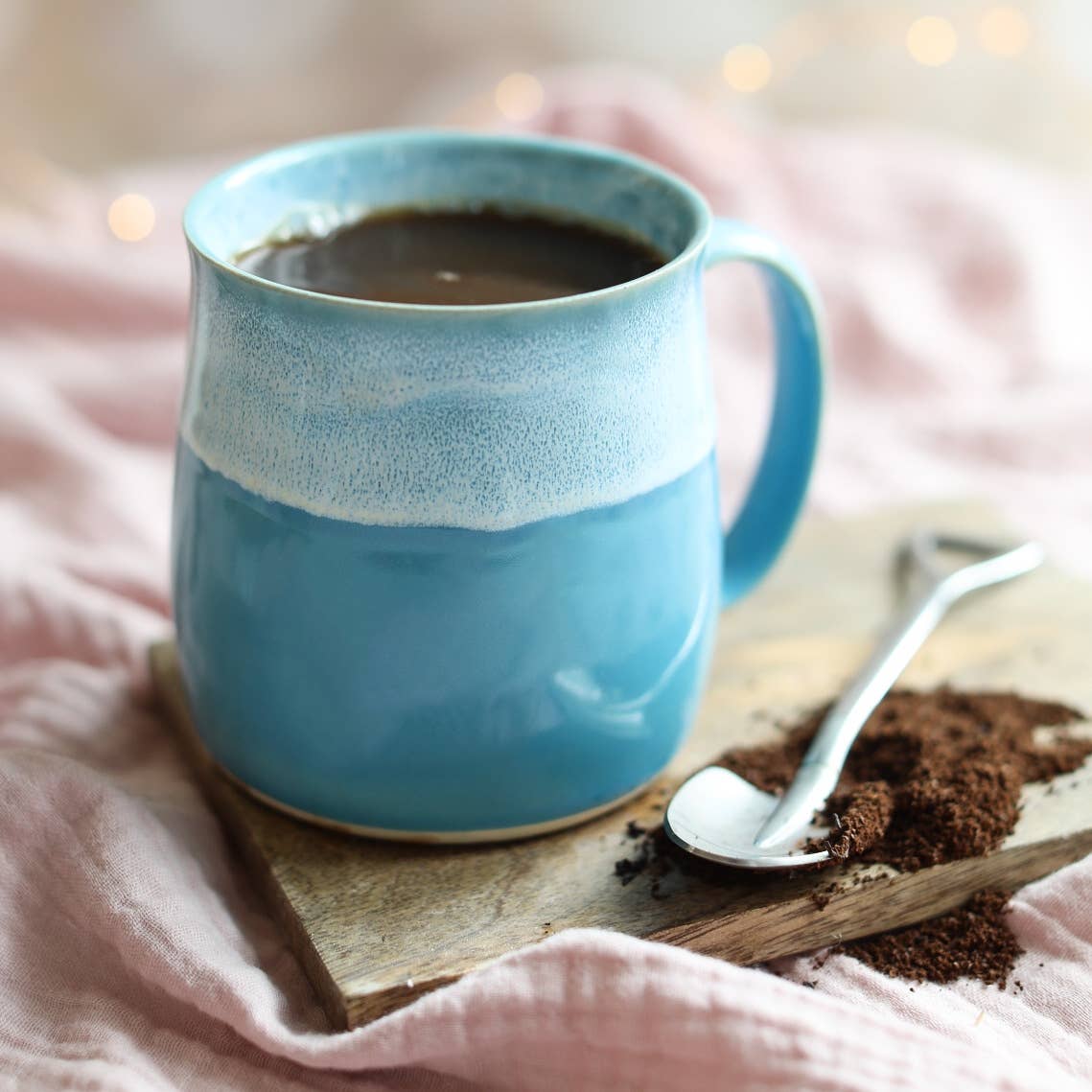 Coast Blue Handmade Ceramic Coffee Mug by Glosters Pottery