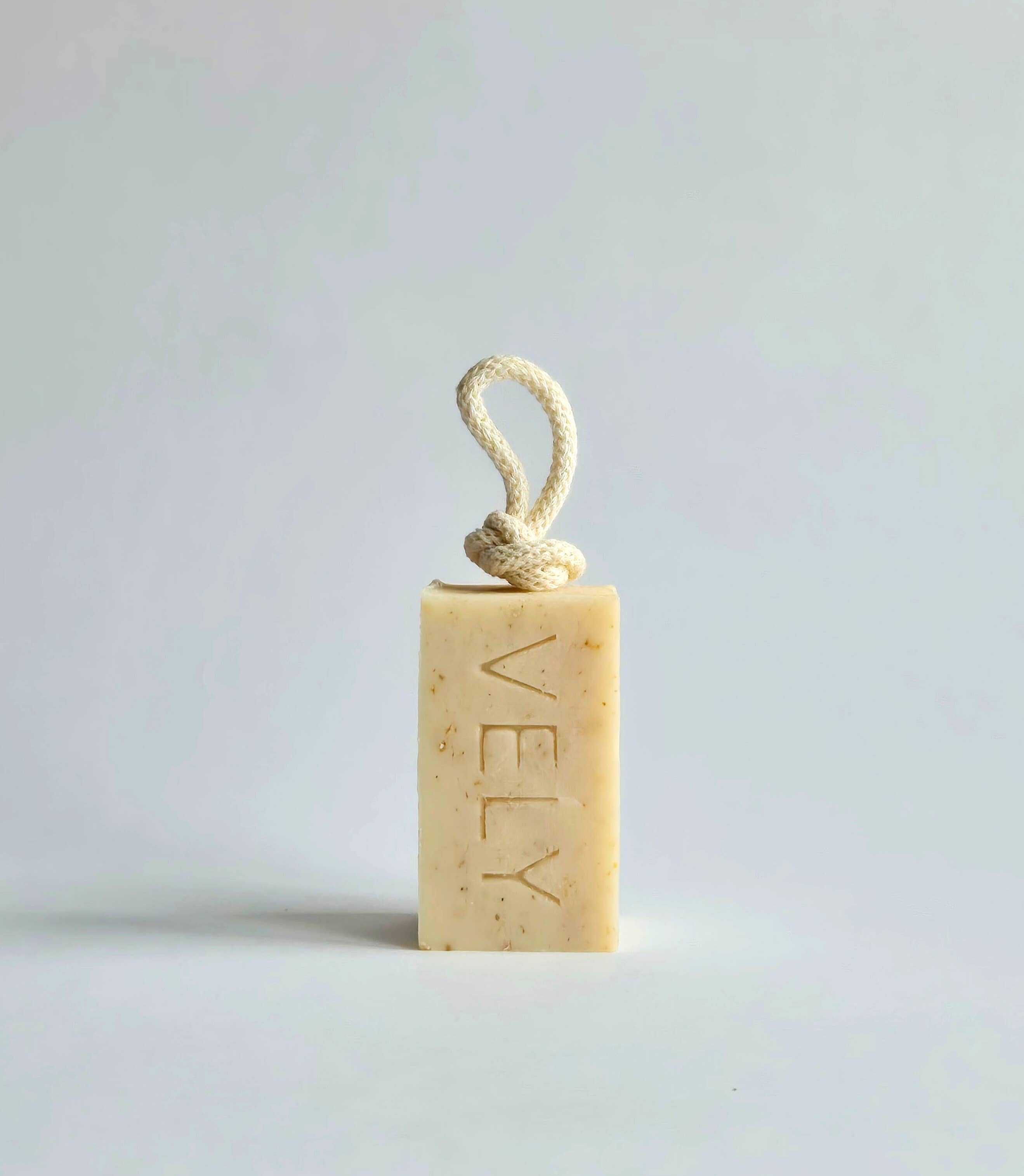 Natural Lavender, Rose Geranium and Oatmeal Soap on a Rope Classic Twist