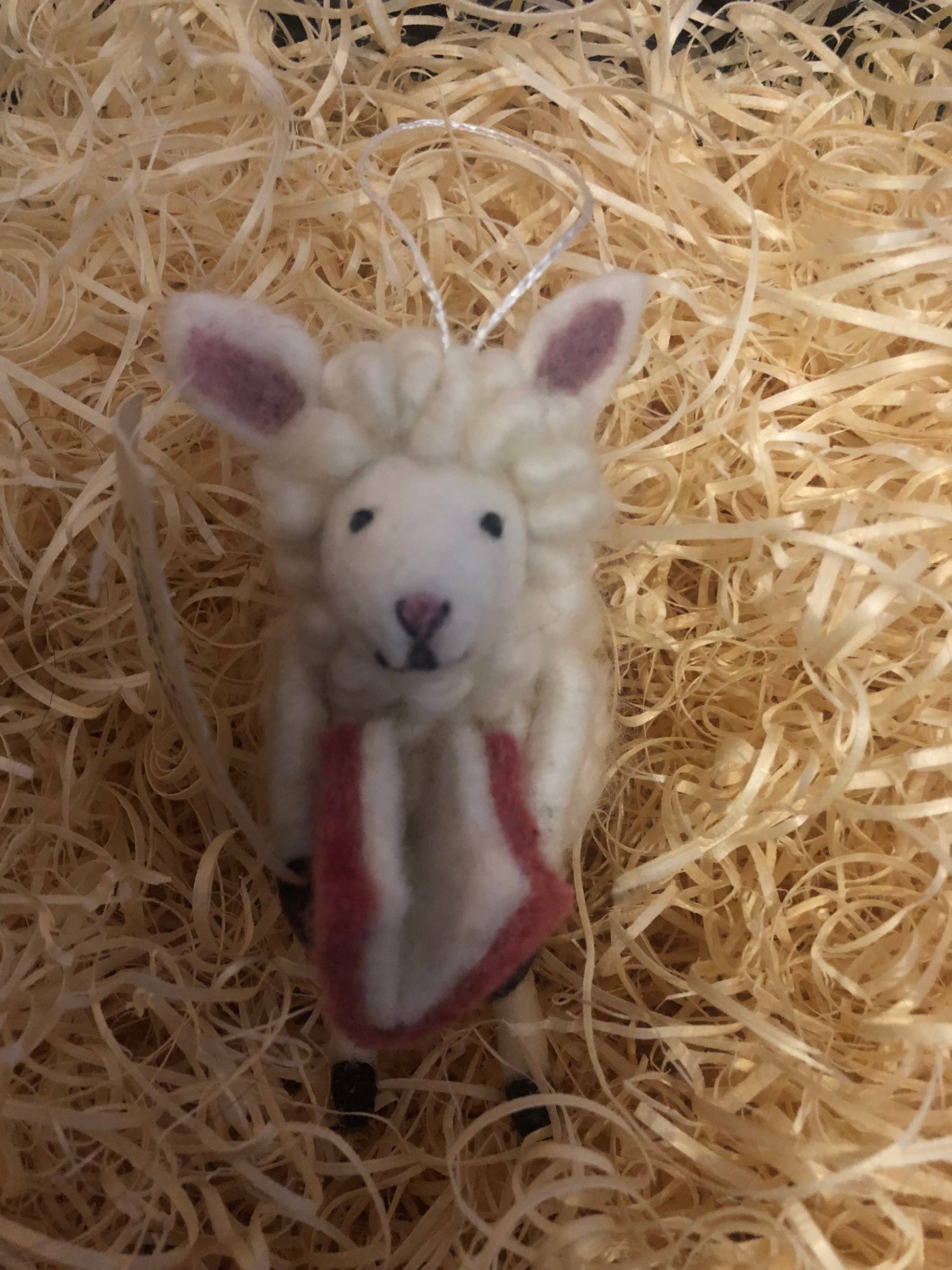 Felt Sheep Reading a Book Decoration Ornaments