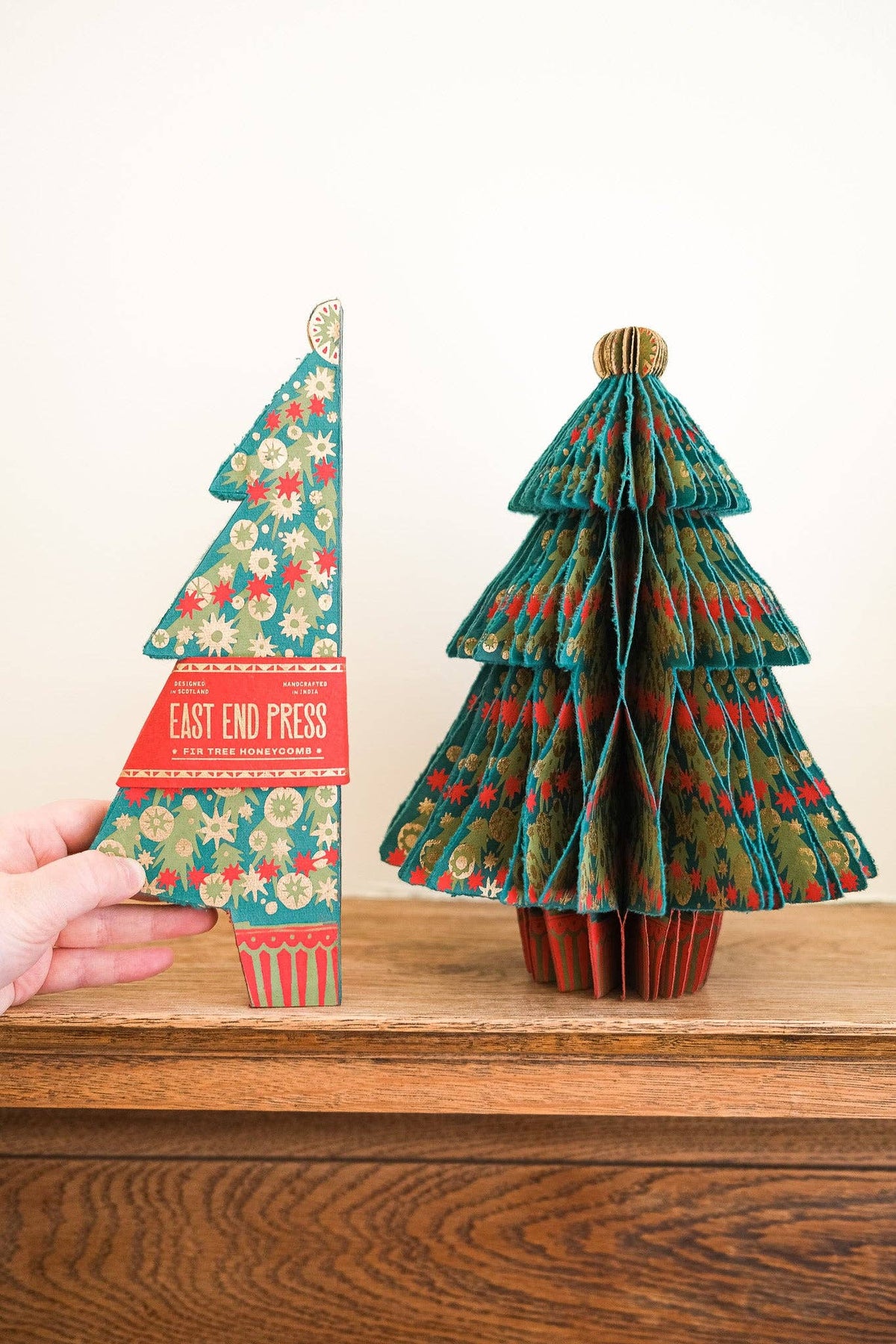 Fir Tree Honeycomb Paper Christmas Tree Decoration