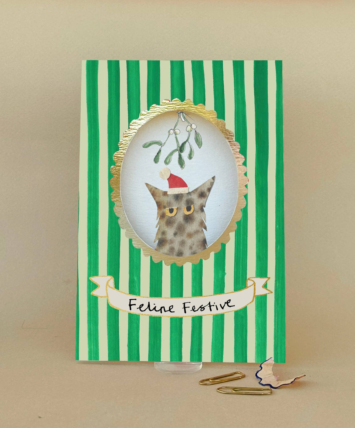 Feline Festive Cat Christmas Card