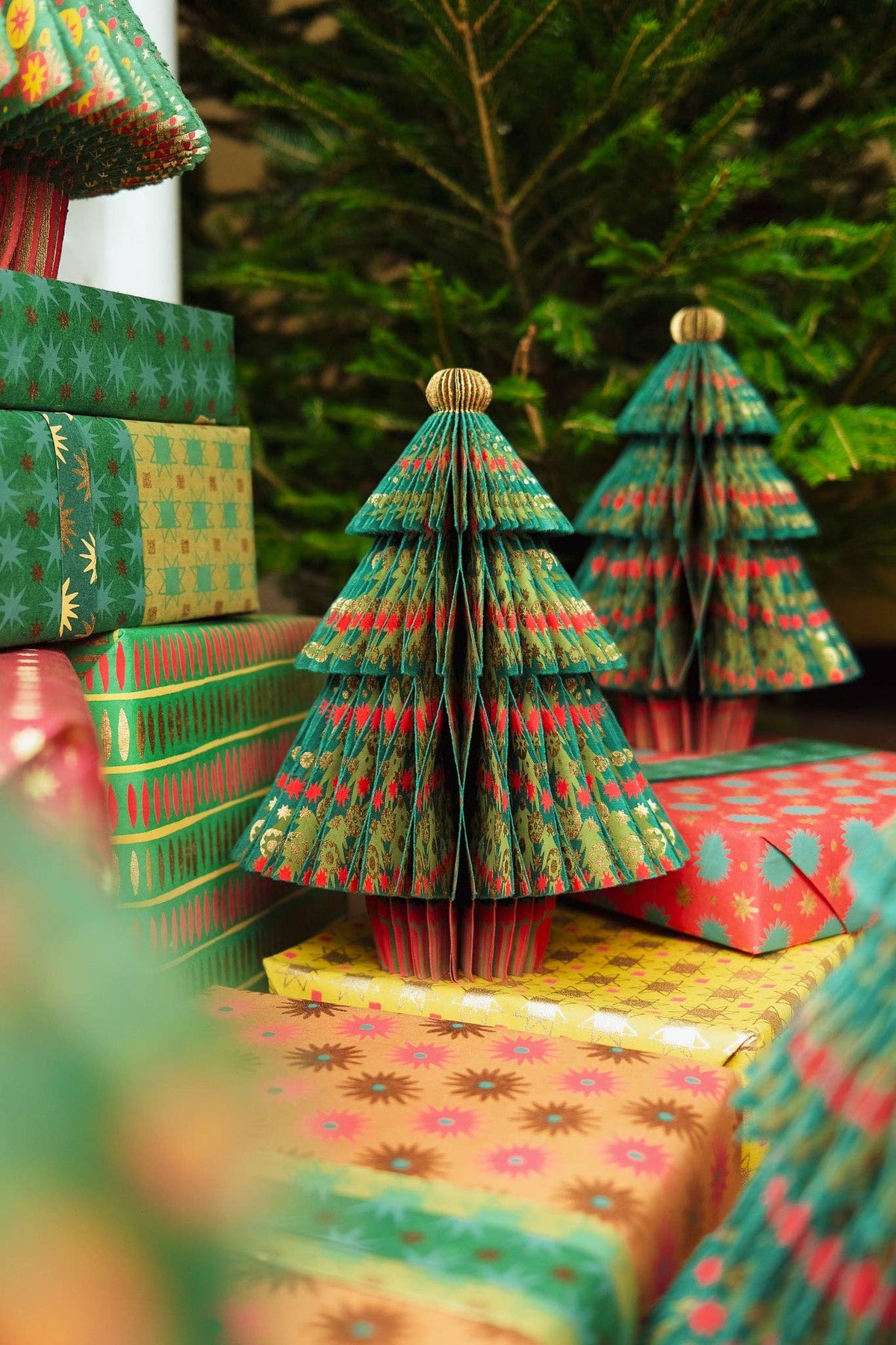 Fir Tree Honeycomb Paper Christmas Tree Decoration