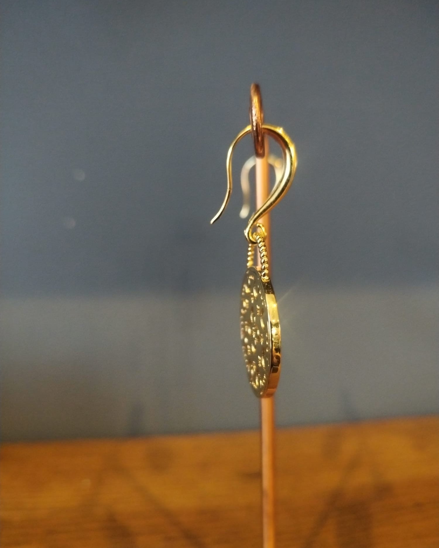 Gold Medallion Earrings