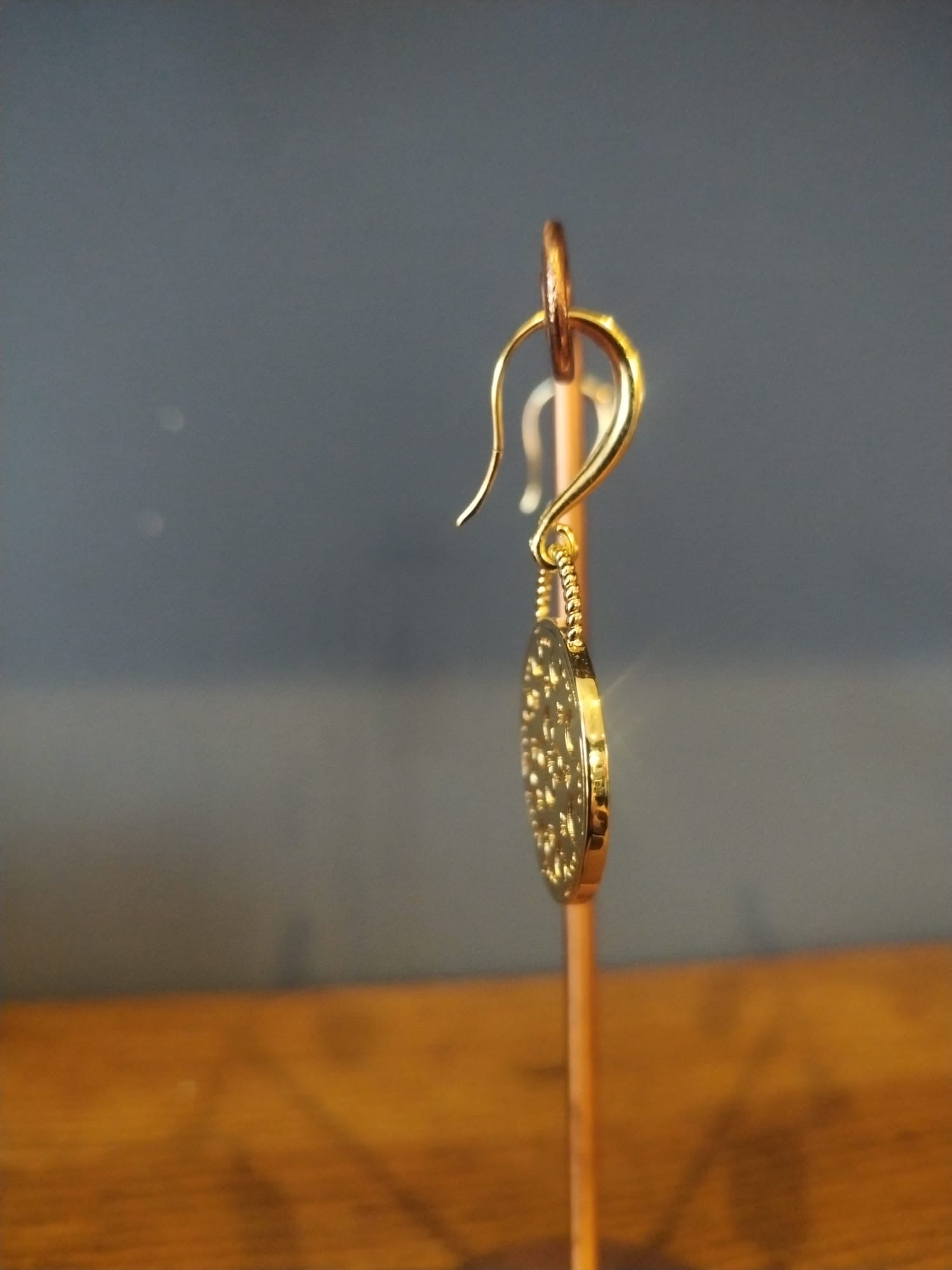 Gold Medallion Earrings