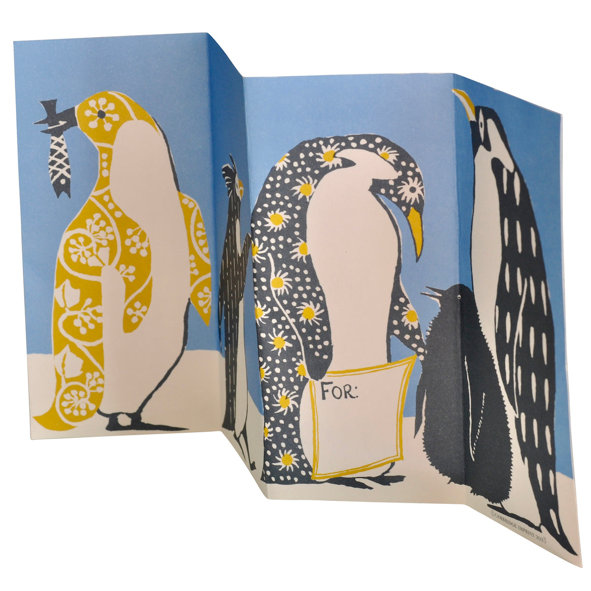 Penguins in Kimonos - Concertina Card