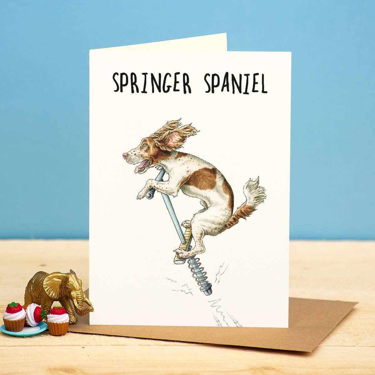 Springer Spaniel Funny Greetings Card