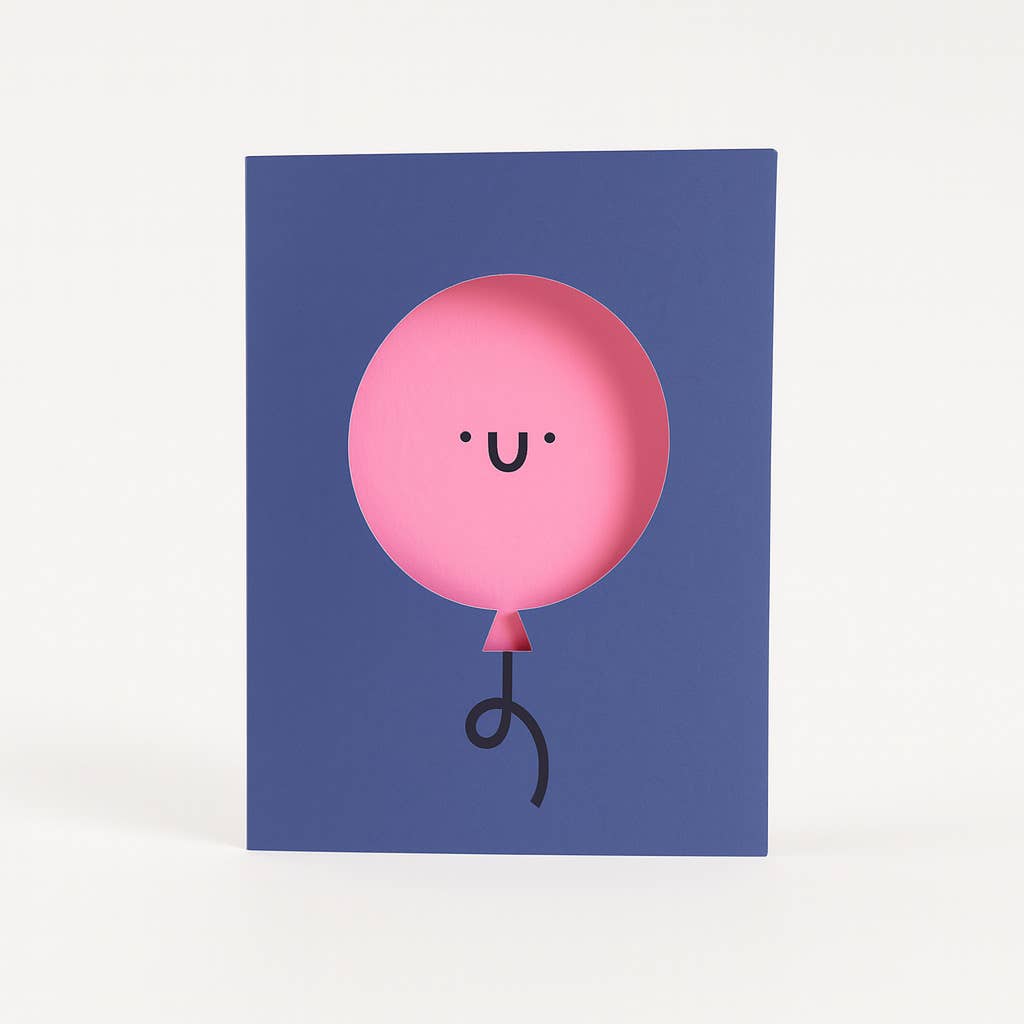 Birthday Balloon Die Cut Card