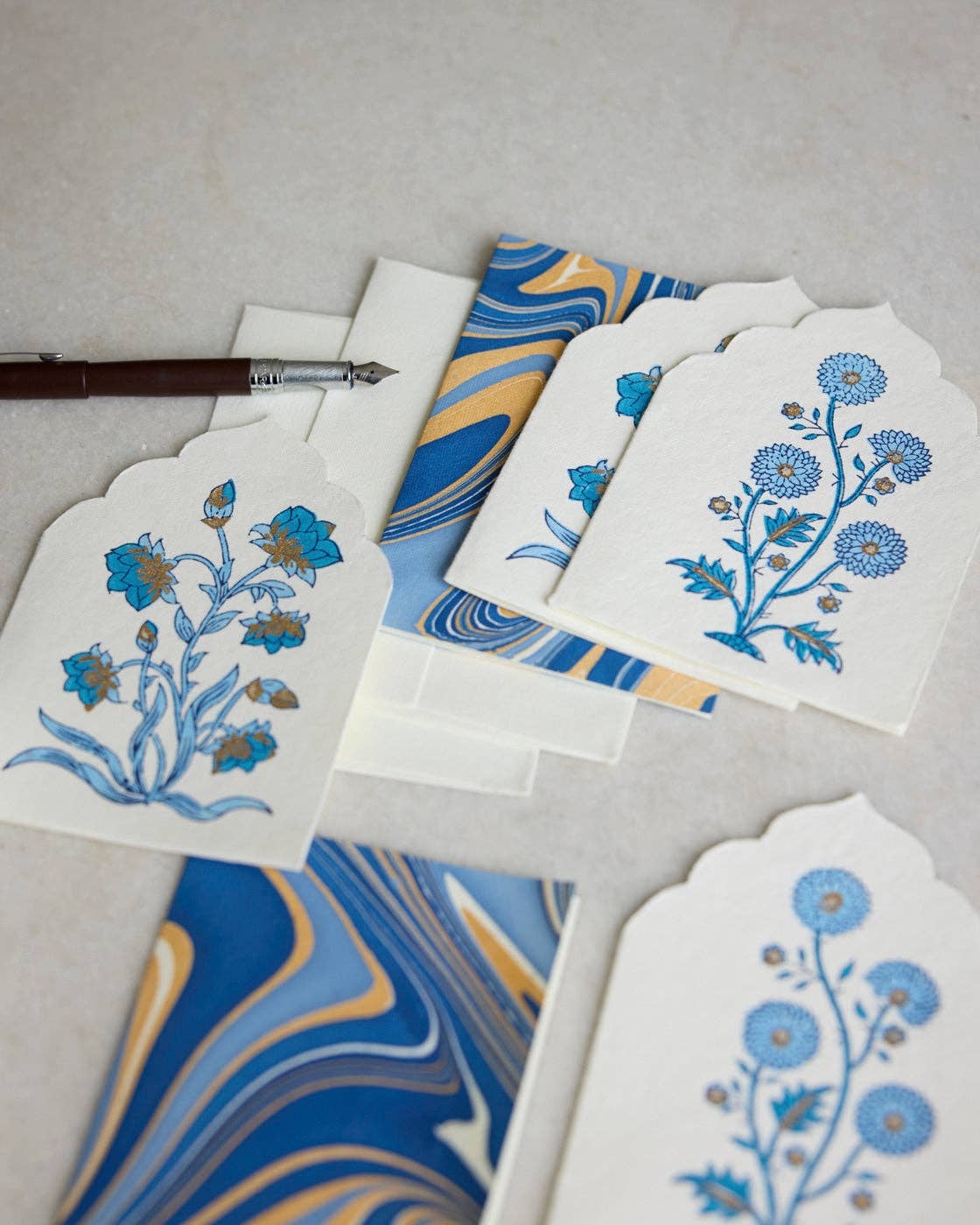 Luxury Boxed Artisan Notecard Set – Sandook Sapphire