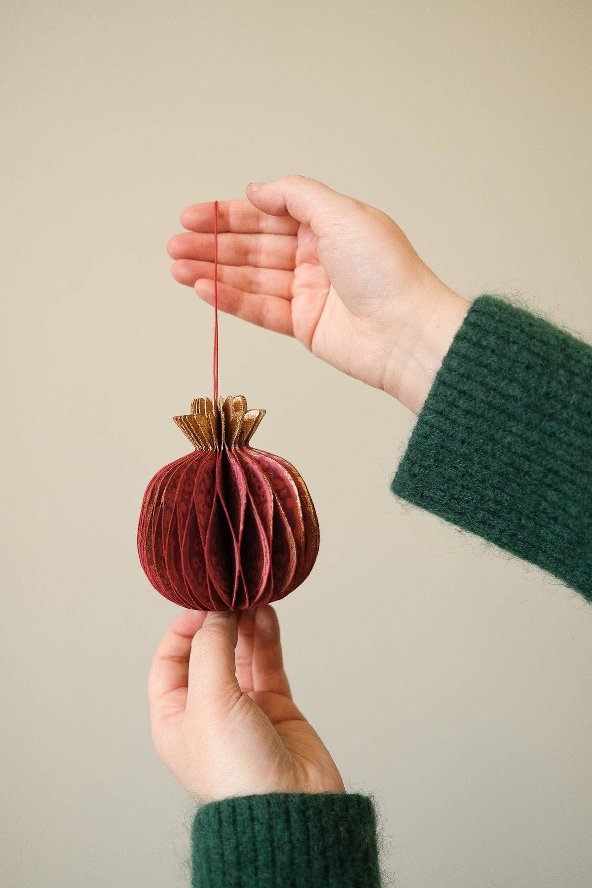 Pomegranate Honeycomb Paper Christmas Decoration