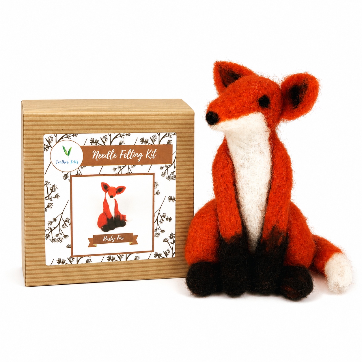 Rusty Fox Needle Felting Kit With Foam