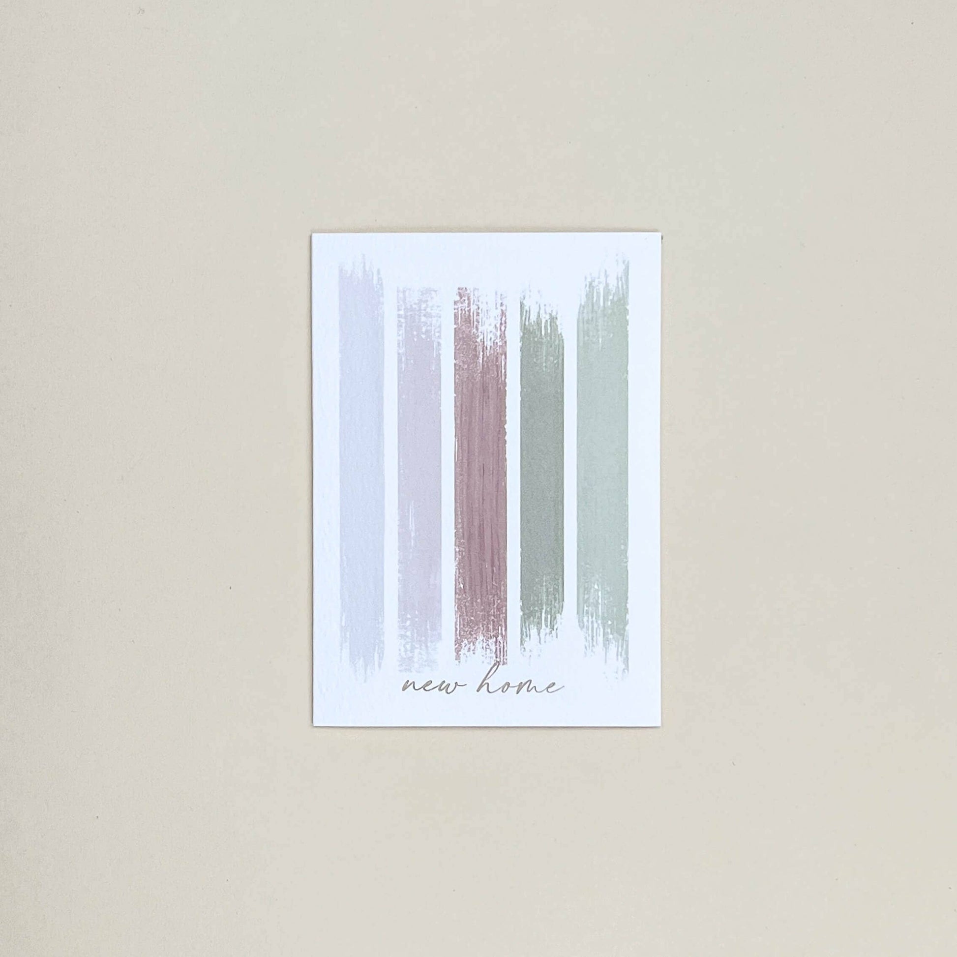 Pink and Green New Home Card Designed & Made in East Anglia