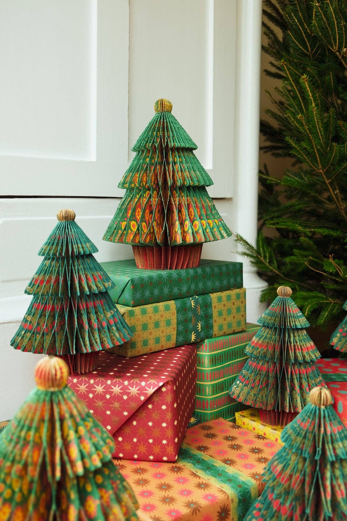 Fir Tree Honeycomb Paper Christmas Tree Decoration