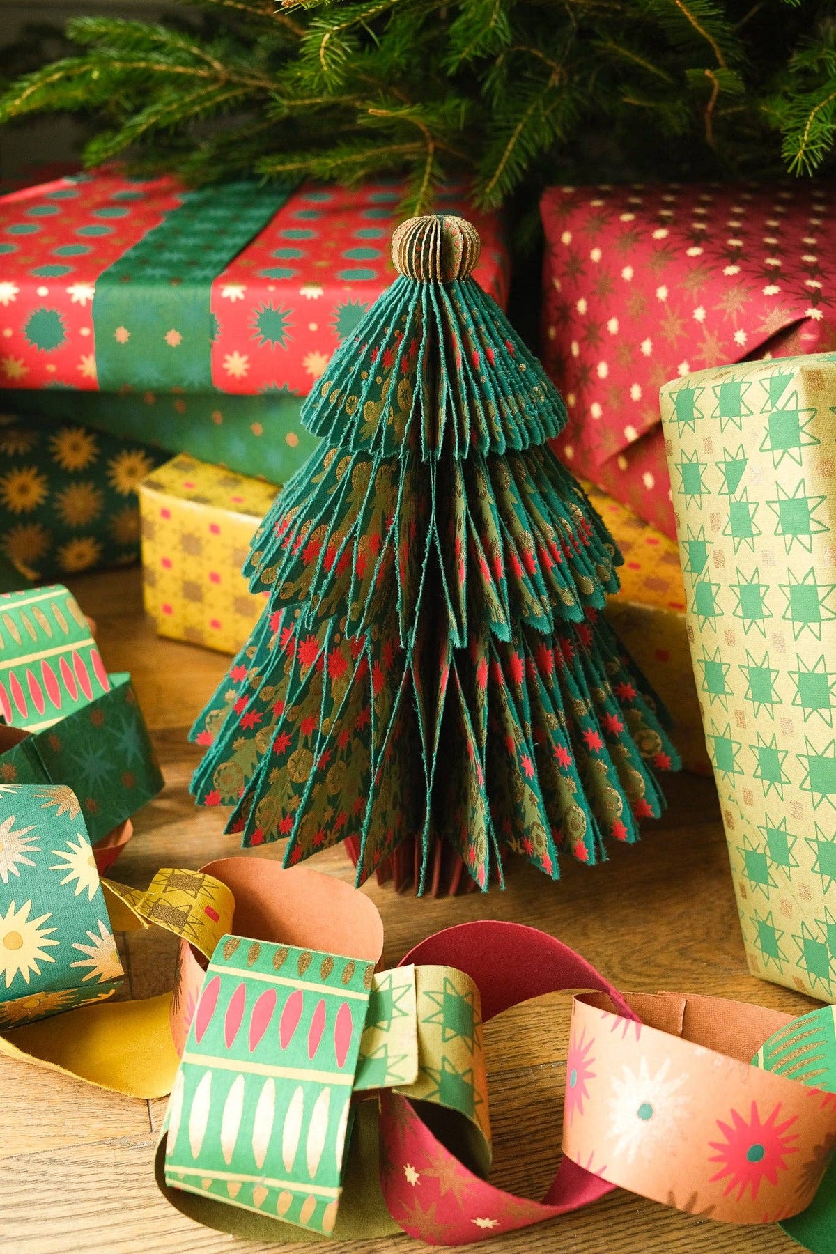 Fir Tree Honeycomb Paper Christmas Tree Decoration