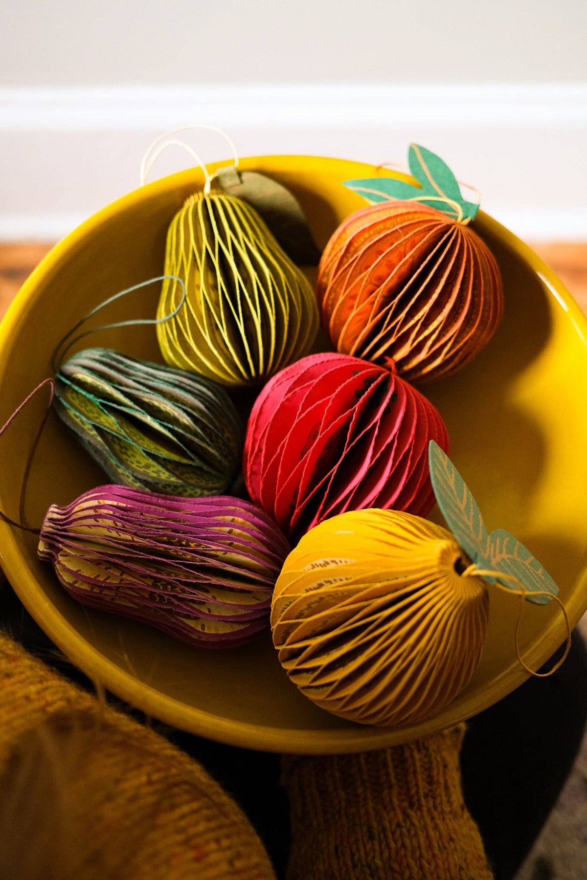 Lemon Honeycomb Paper Christmas Decoration