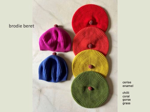 Brodie Beret Coral Cerise