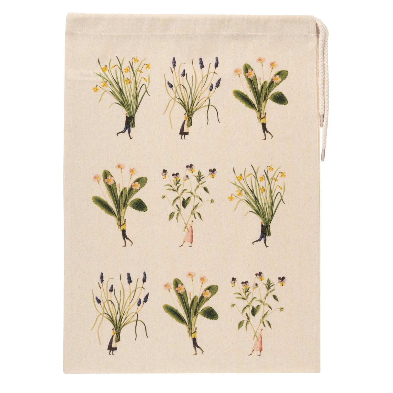 Laura Stoddart Spring Flowers Multi Drawstring Bag Medium