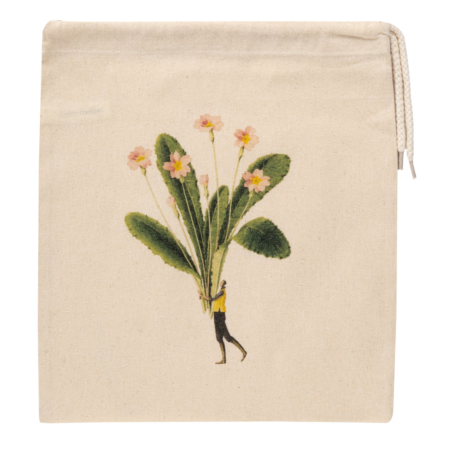 Laura Stoddart Spring Flowers Primrose Drawstring Bag Small