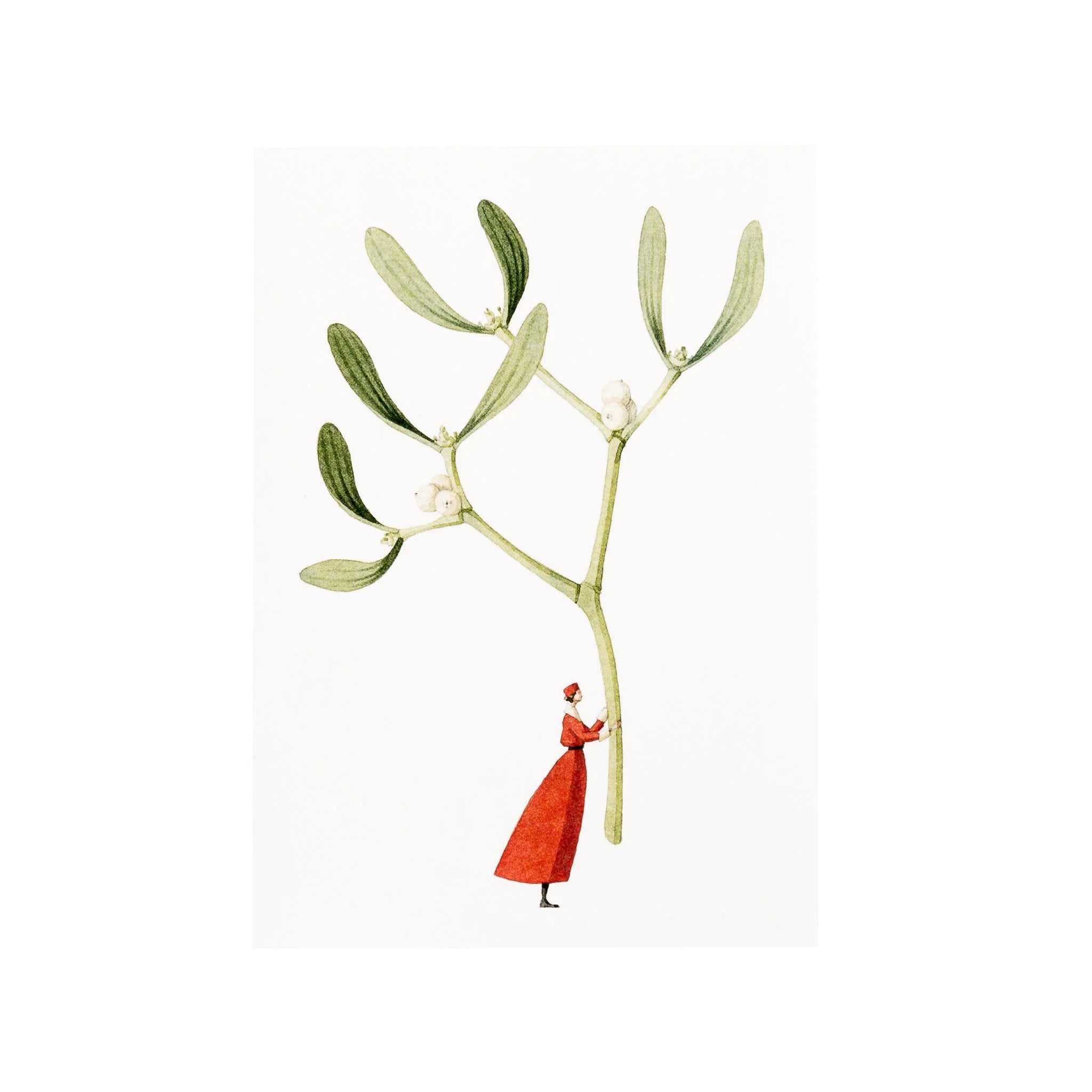 Laura Stoddart Christmas Cards Pack of 10 – Holly and Mistletoe